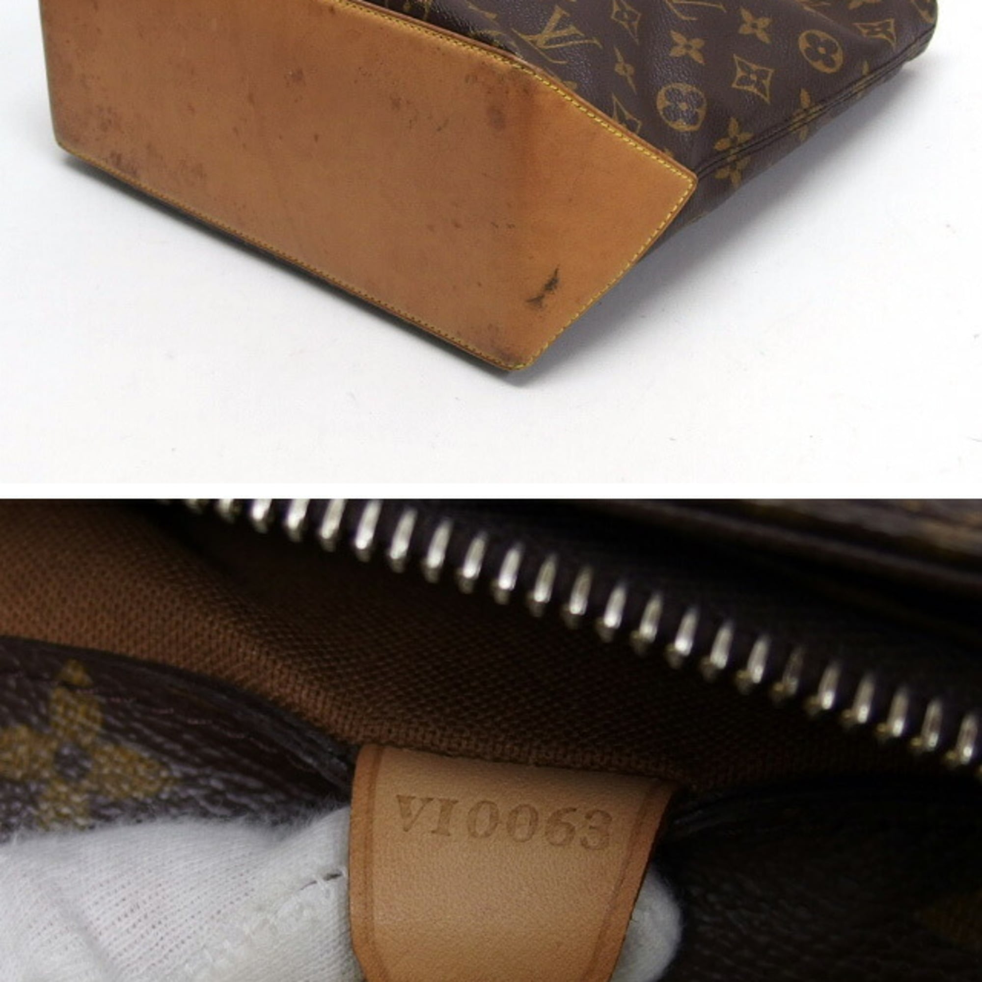 Louis Vuitton Brown Monogram Canvas Handbag Shoulder Bag Tote Bag (Pre-Owned)
