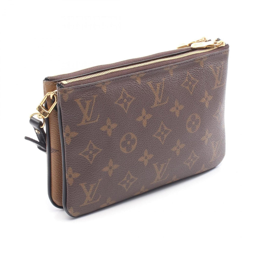 Louis Vuitton Beige Brown Monogram Coated Canvas Leather Pochette Shoulder Bag (Pre-Owned)