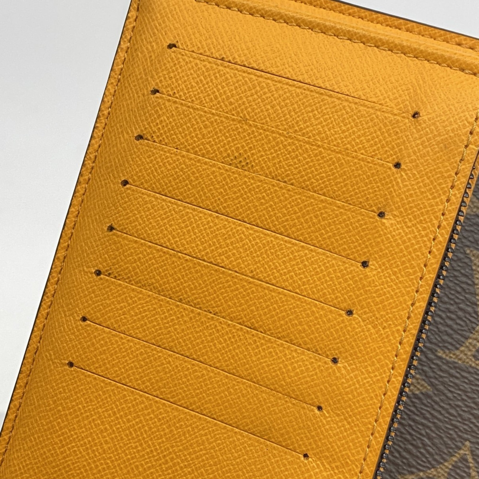 Louis Vuitton Brown Orange Long Wallet (Bi-Fold) (Pre-Owned)