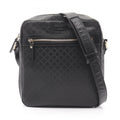 Gucci Black Coated Canvas Leather Shoulder Bag (Pre-Owned)