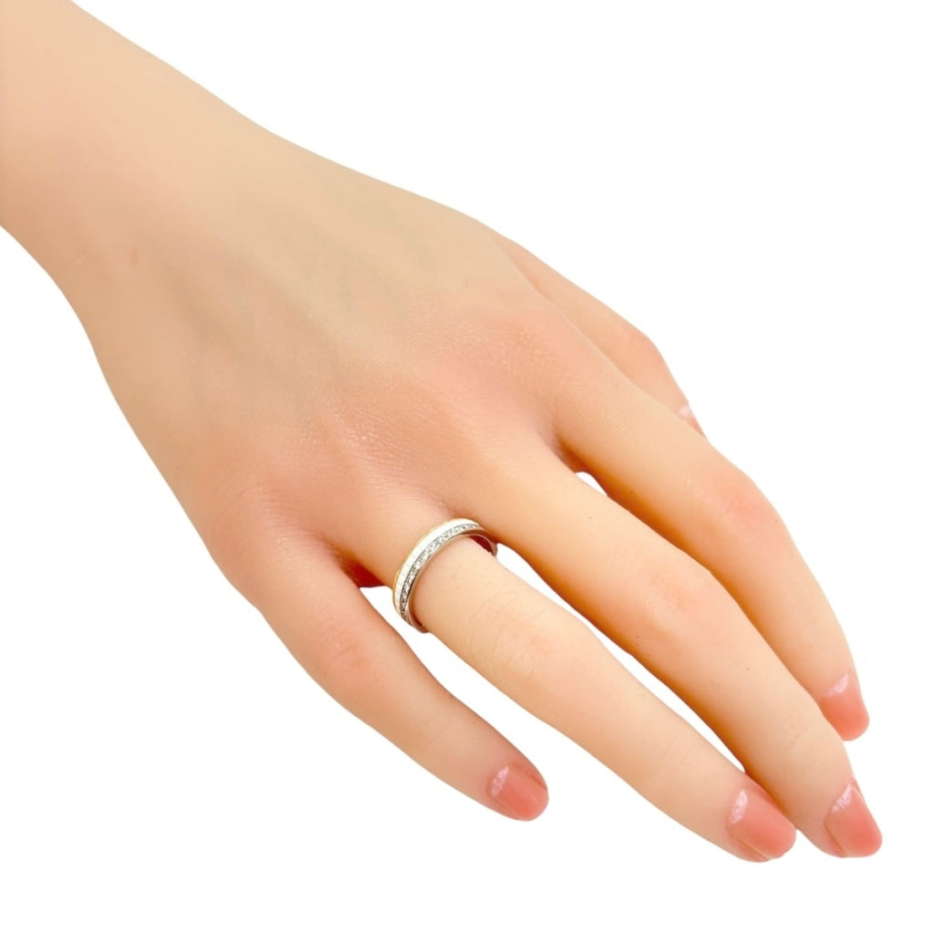 Boucheron Pink Gold White Pink Gold (18K) Ceramic Band Ring (Pre-Owned)