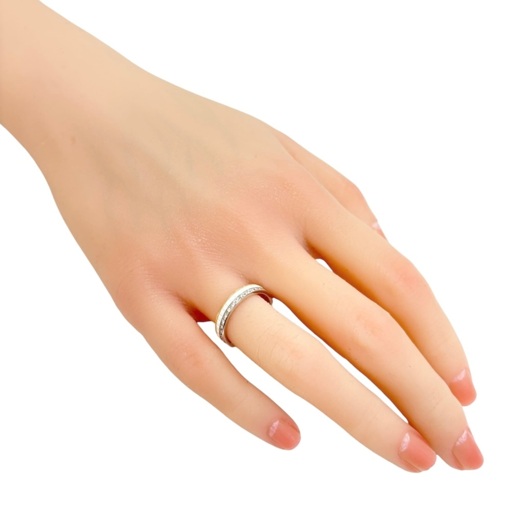 Boucheron Pink Gold White Pink Gold (18K) Ceramic Band Ring (Pre-Owned)
