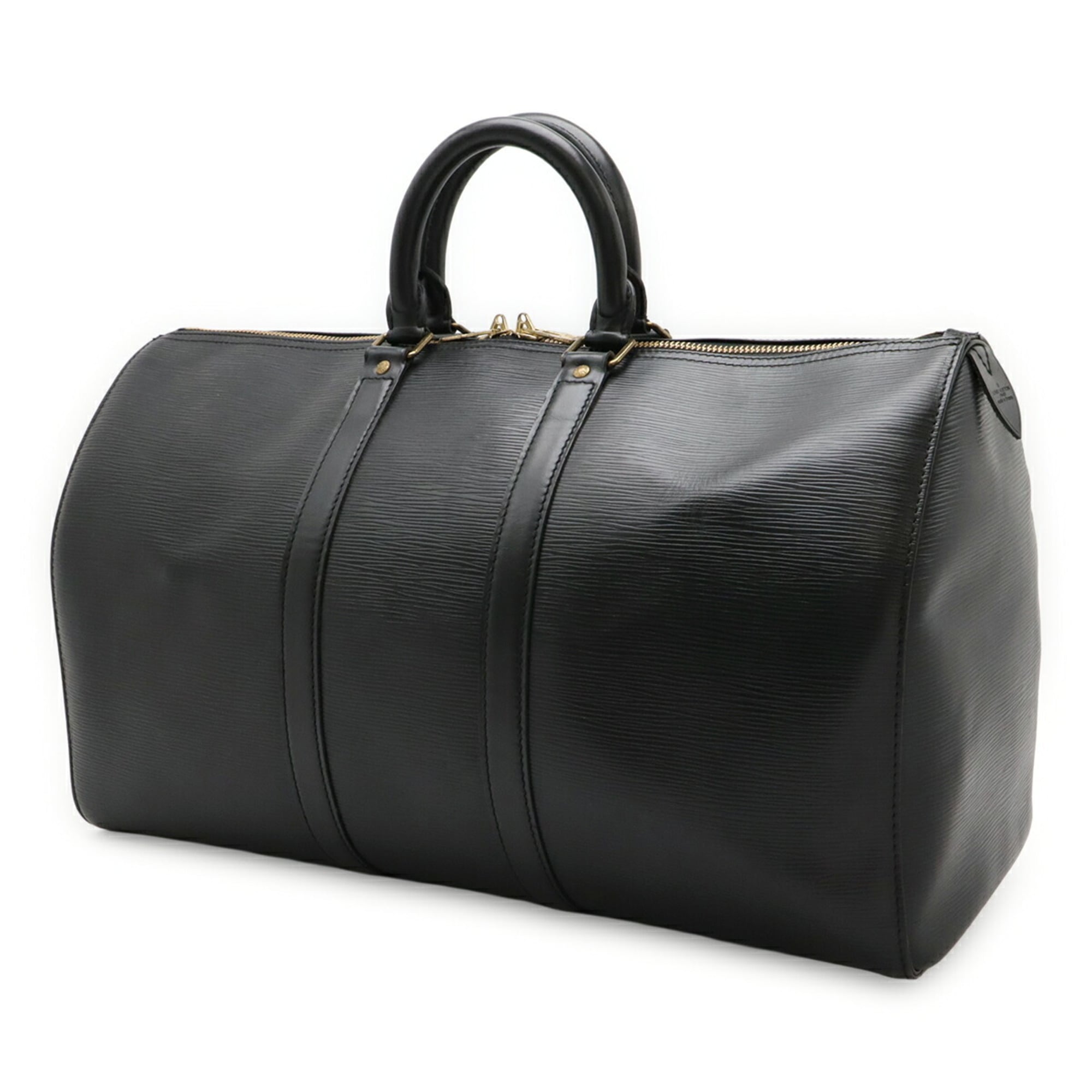 Louis Vuitton Epi Black Noir Epi Leather Boston Bag (Pre-Owned)