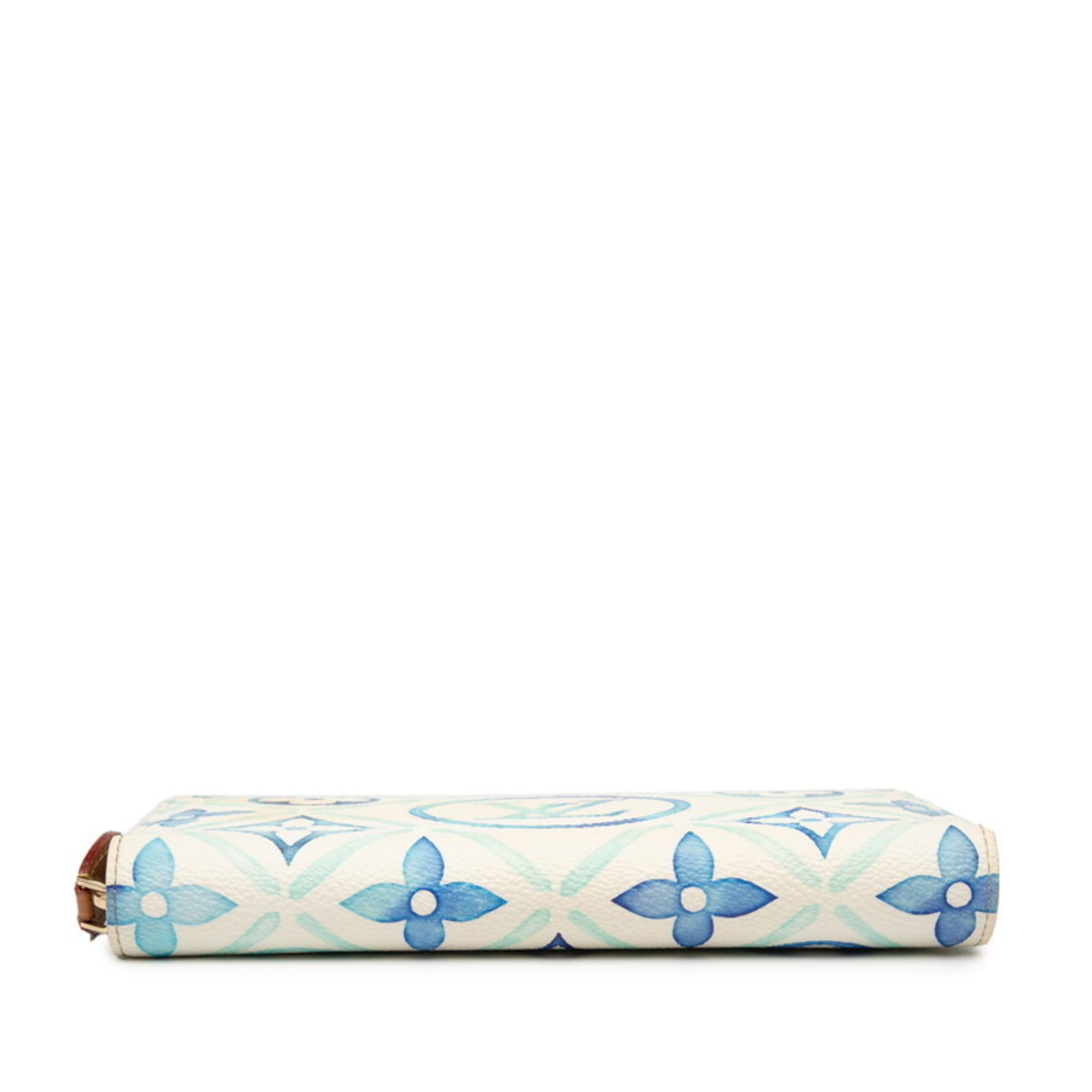 Louis Vuitton Blue White Pvc Long Wallet (Bi-Fold) (Pre-Owned)
