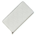 Gucci Light Gray Leather Long Wallet (Bi-Fold) (Pre-Owned)