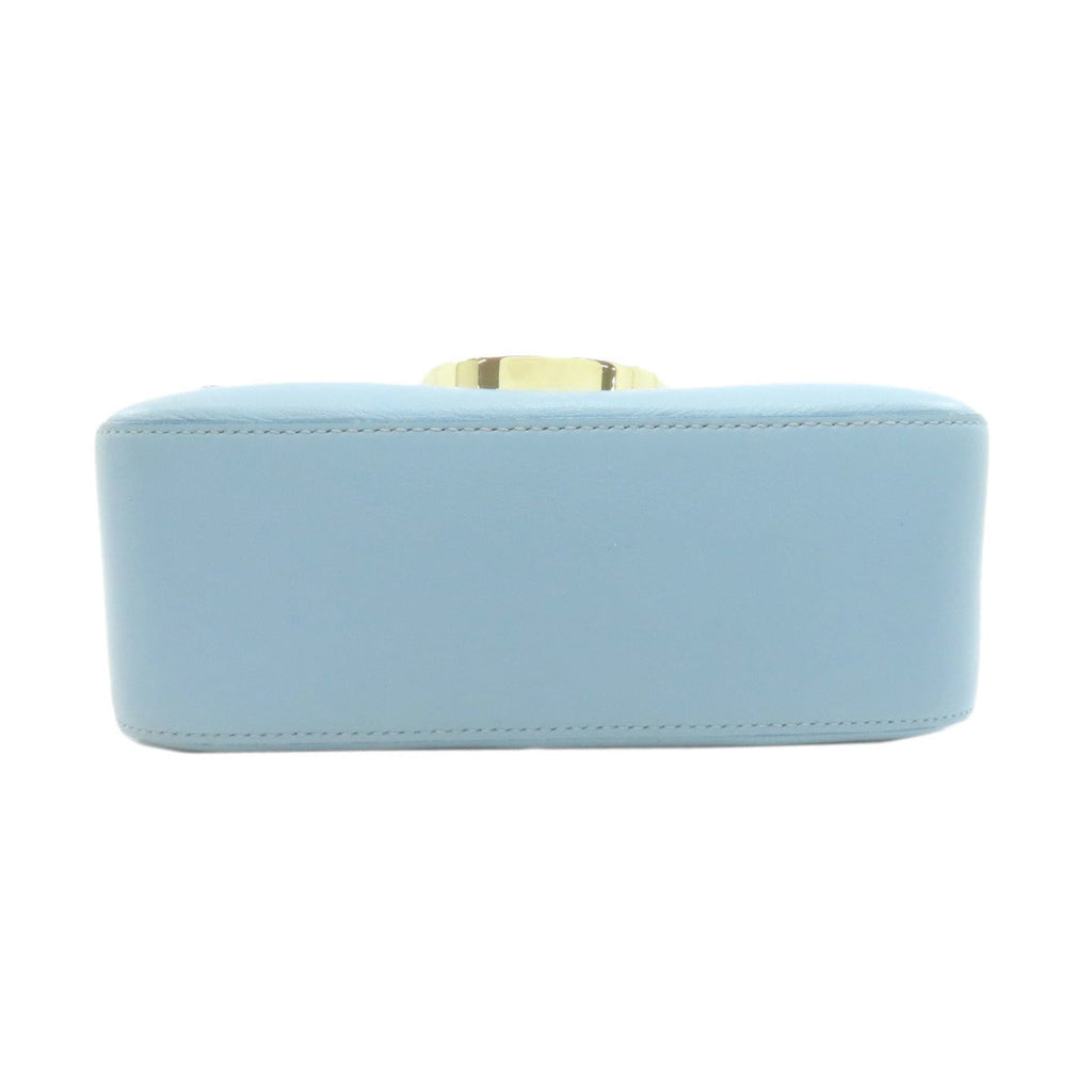 Salvatore Ferragamo Light Blue Leather Shoulder Bag (Pre-Owned)