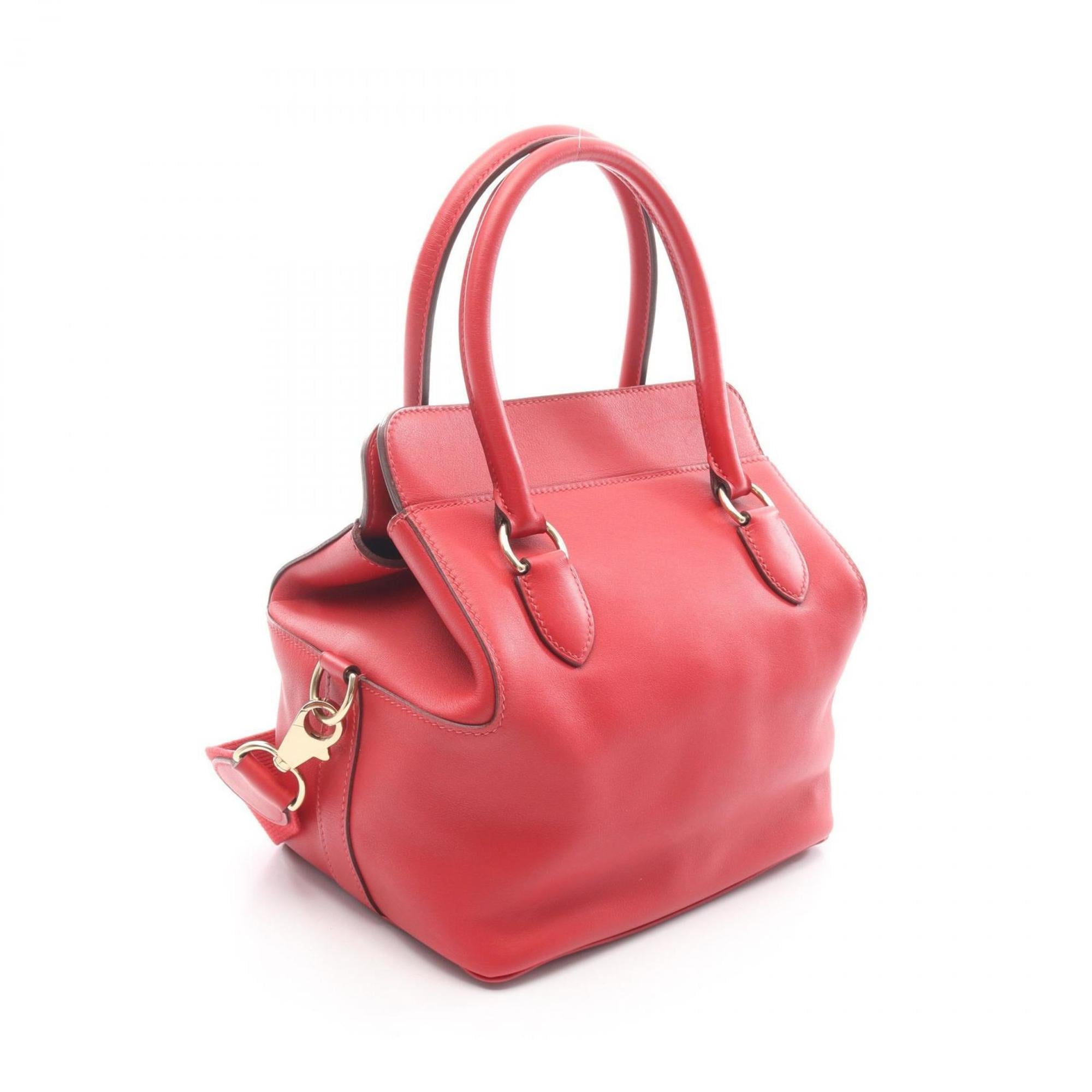 Hermes Red Color Swift Leather Handbag (Pre-Owned)