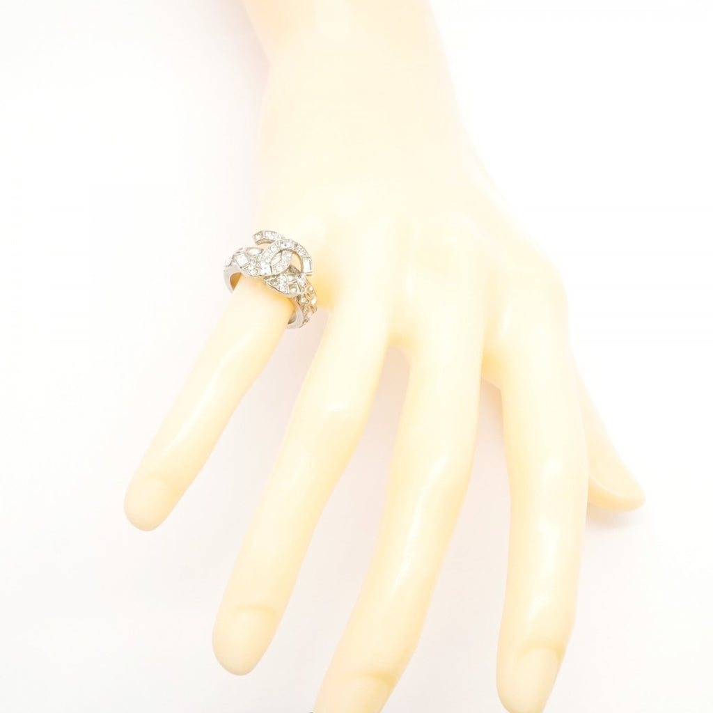 Chanel Silver Metal Band Ring (Pre-Owned)