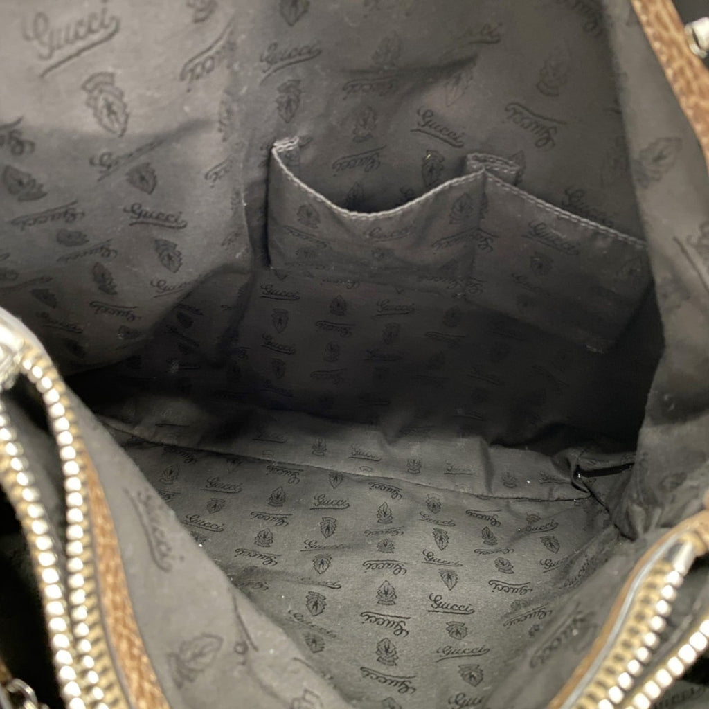 Gucci Brown Leather Tote Bag (Pre-Owned)