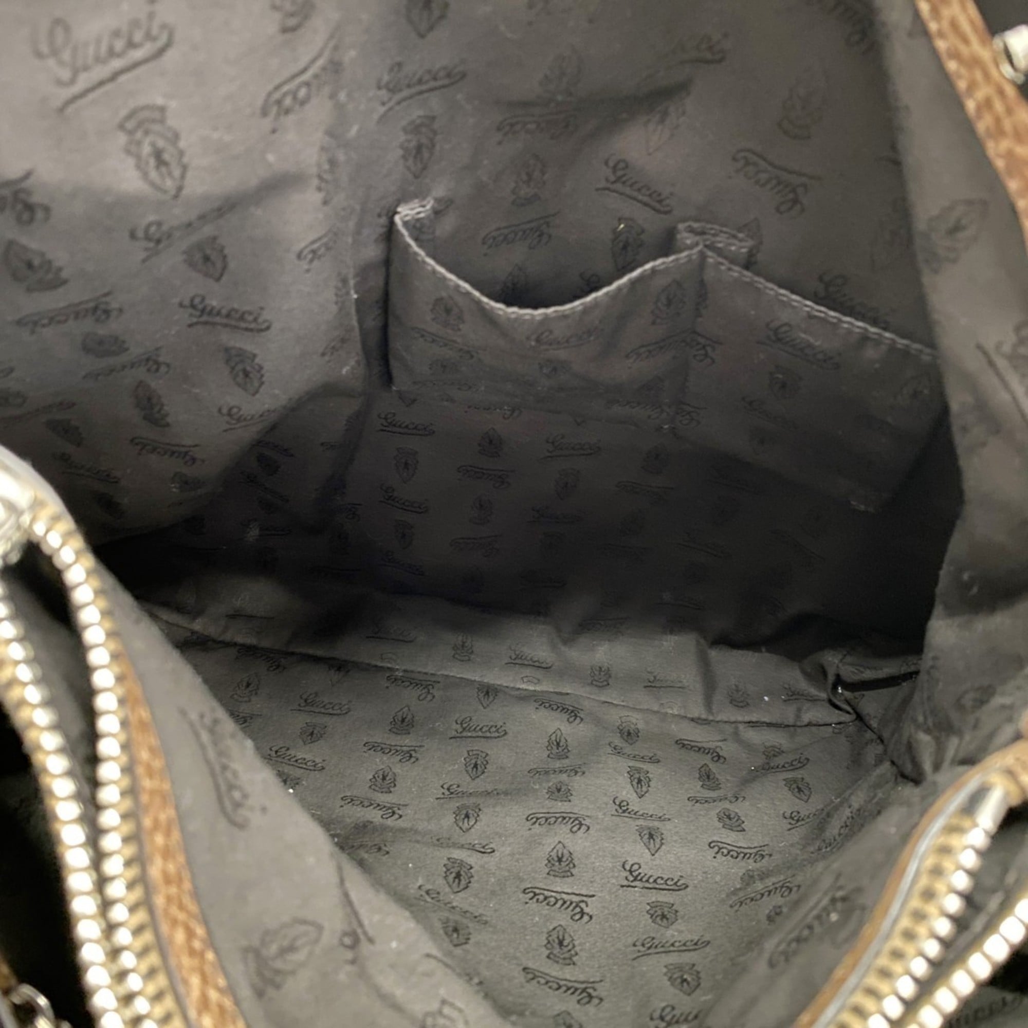 Gucci Brown Leather Tote Bag (Pre-Owned)