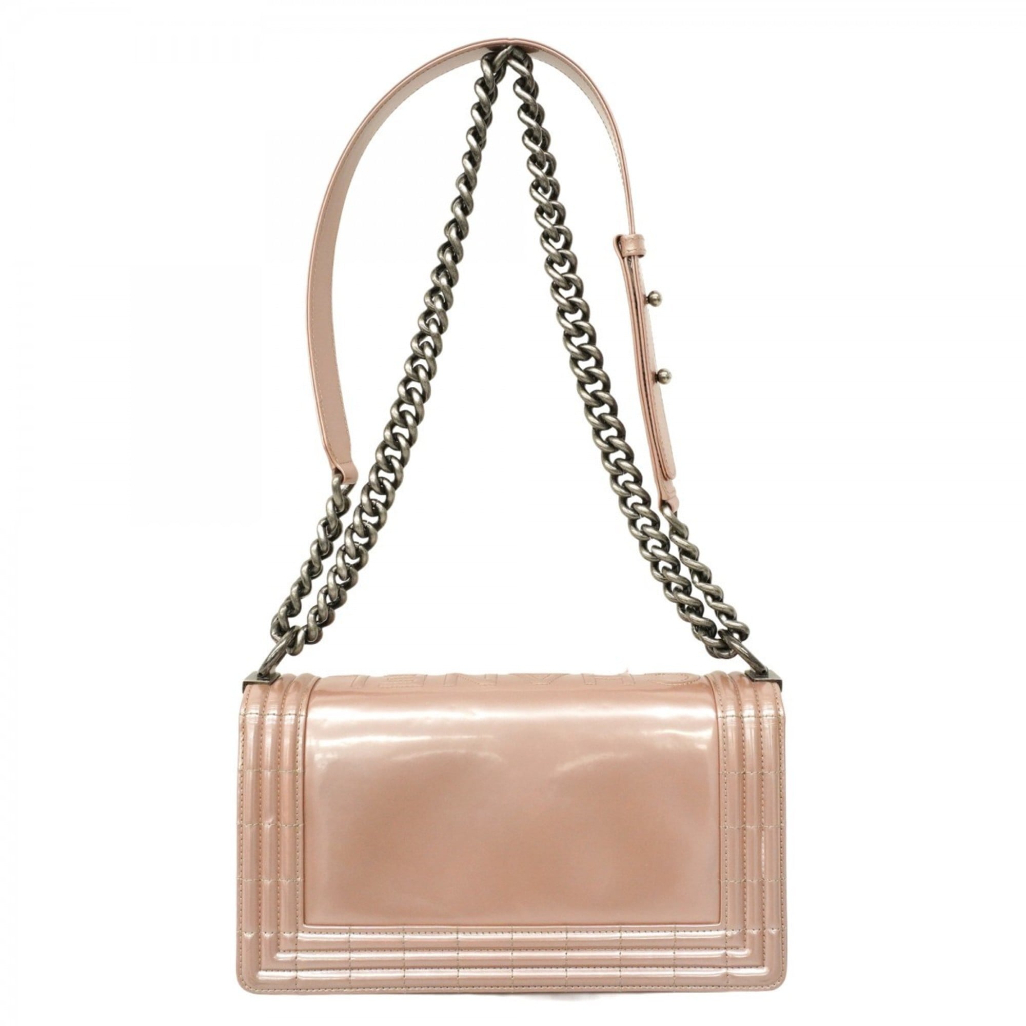 Chanel Pink Patent Leather Shoulder Bag (Pre-Owned)