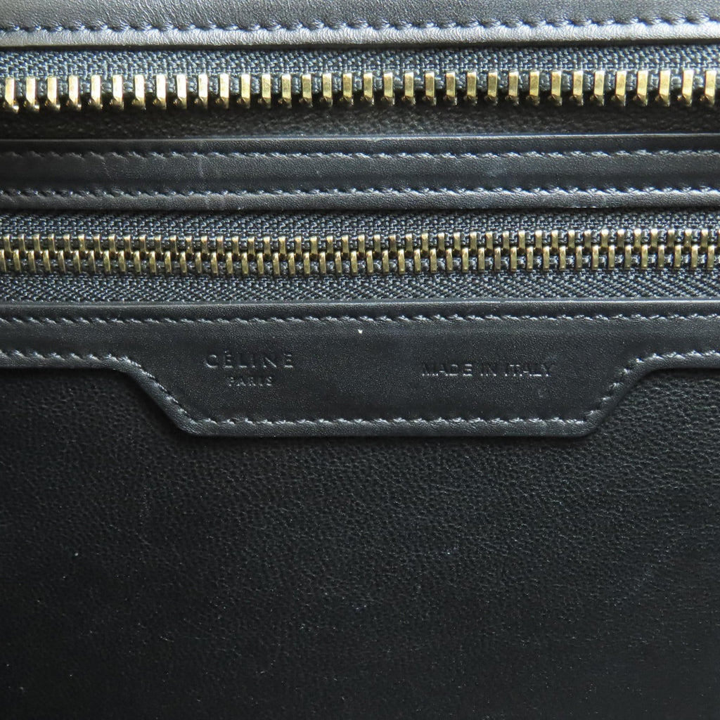 Celine Black Green Leather Handbag (Pre-Owned)