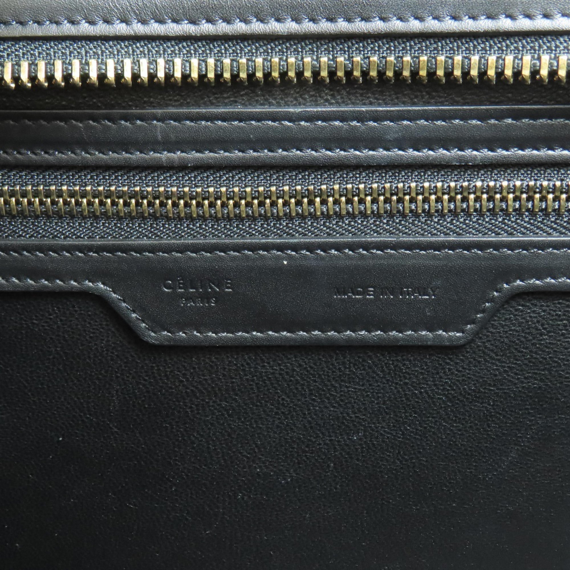 Celine Black Green Leather Handbag (Pre-Owned)