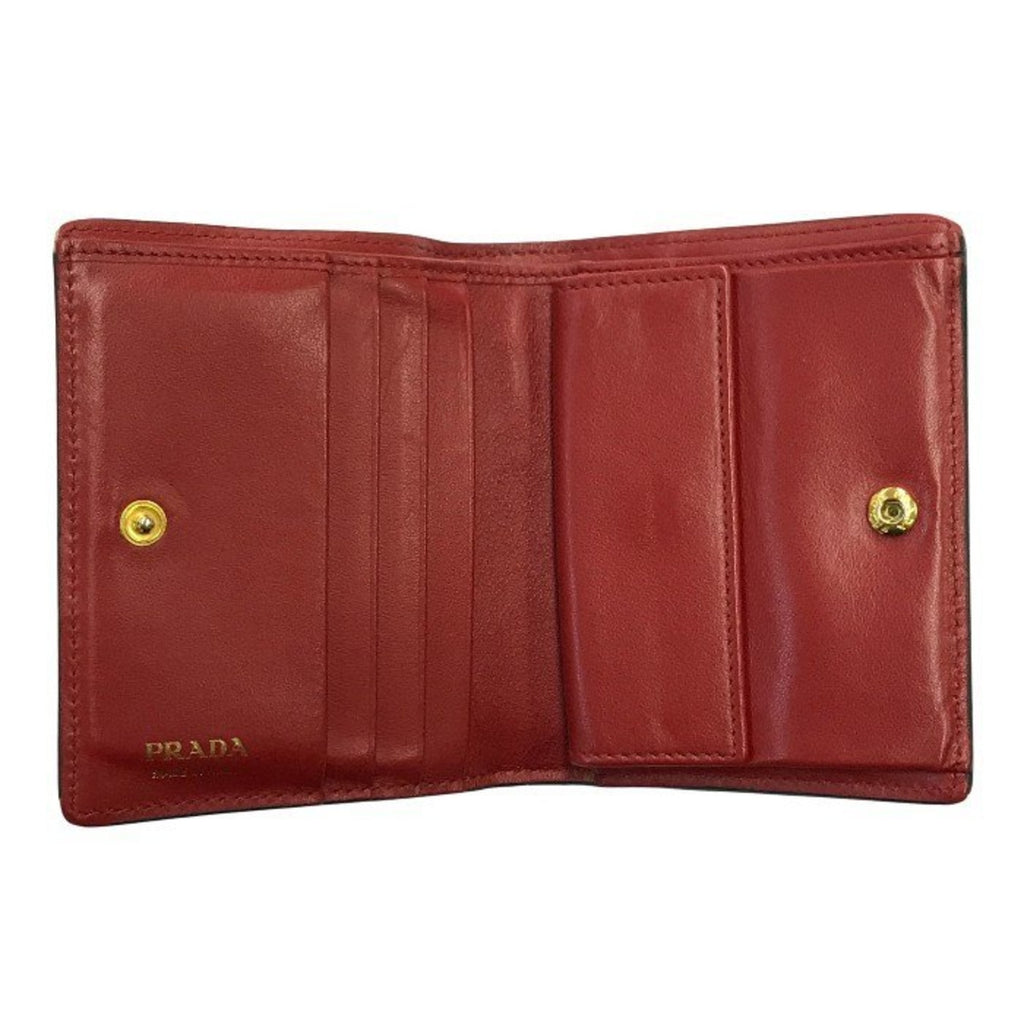 Prada Black Leather Wallet (Bi-Fold) (Pre-Owned)