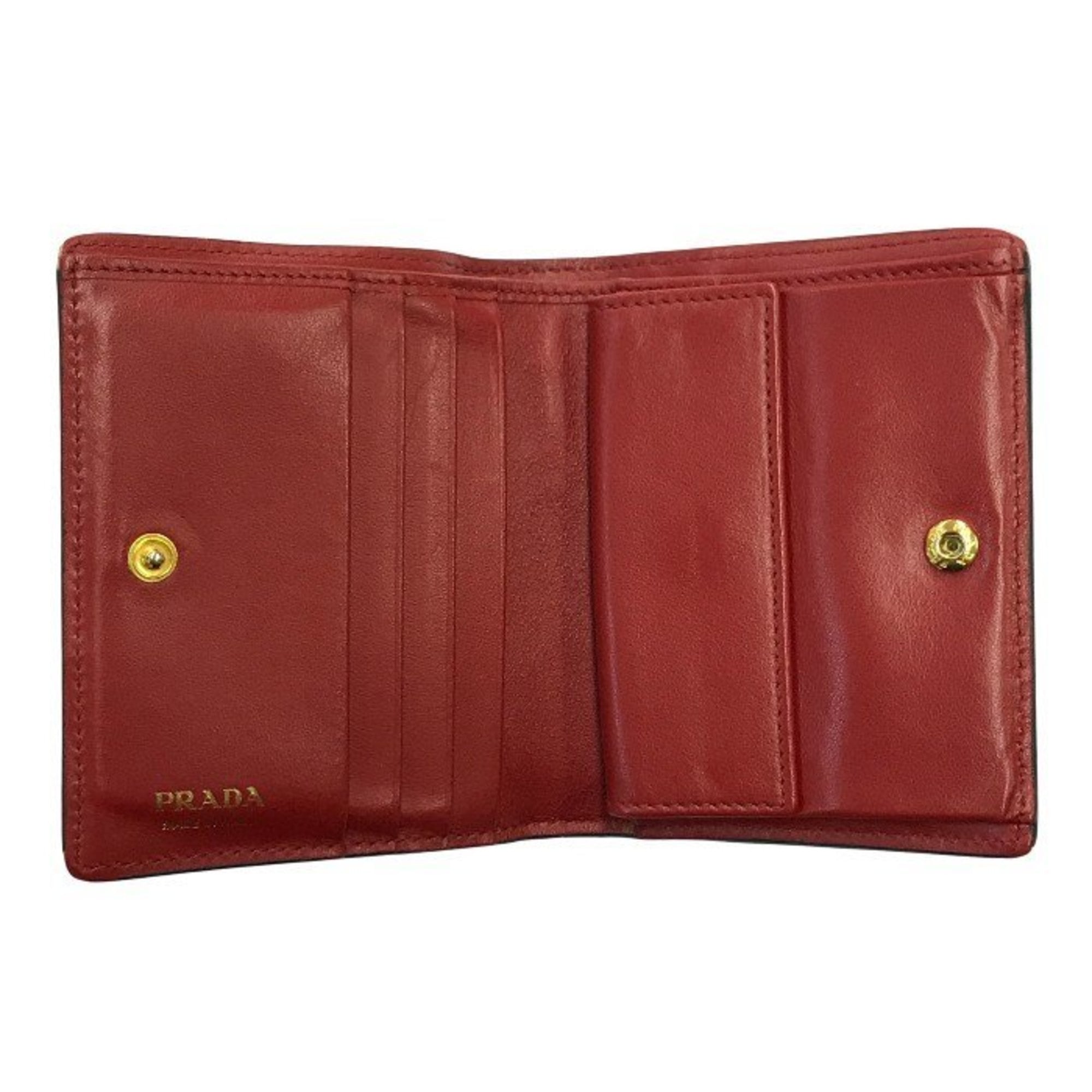 Prada Black Leather Wallet (Bi-Fold) (Pre-Owned)