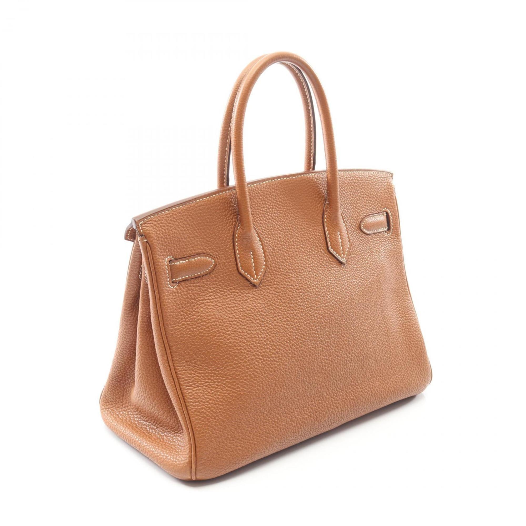 Hermes Brown Togo Leather Handbag (Pre-Owned)