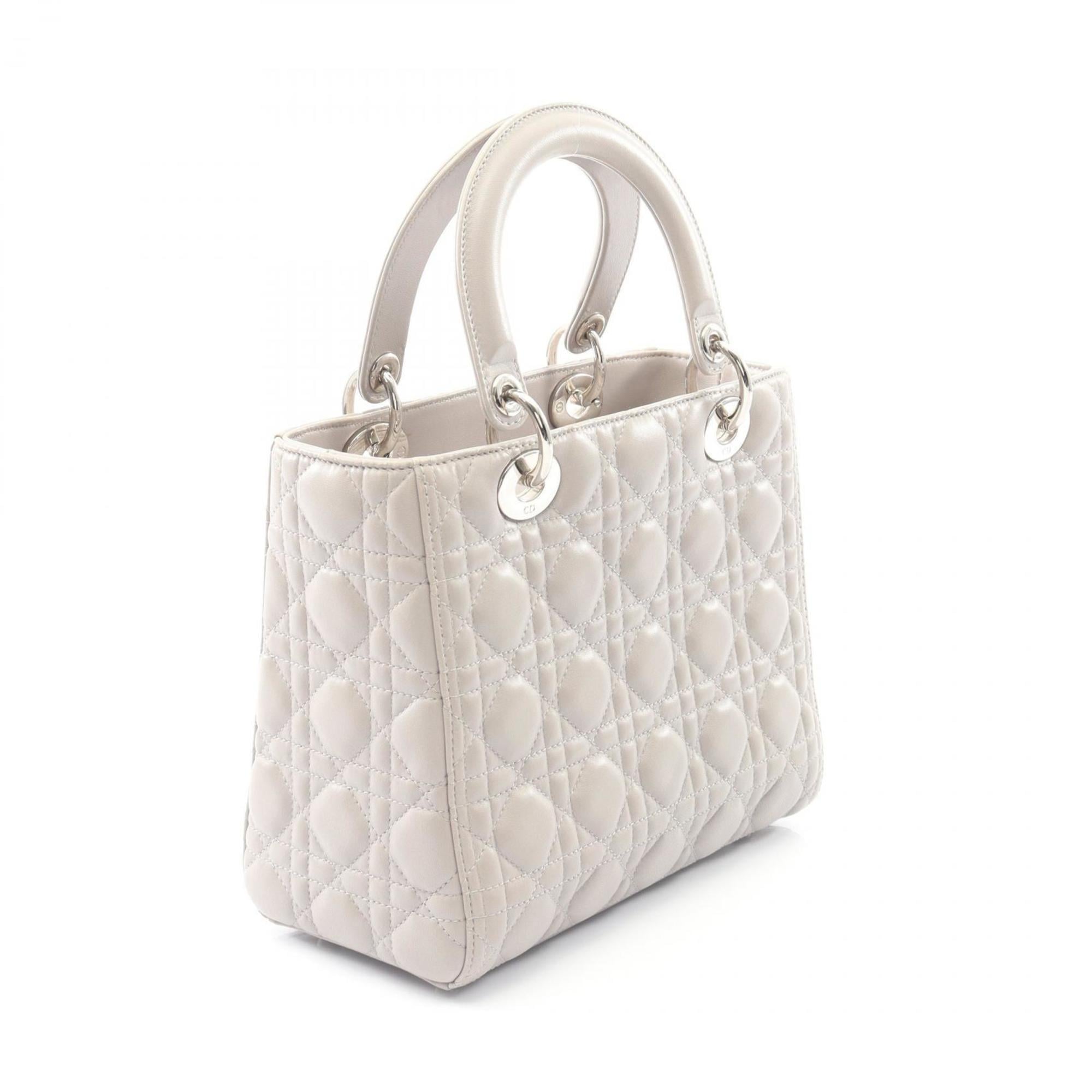 Christian Dior Gray Leather Handbag (Pre-Owned)