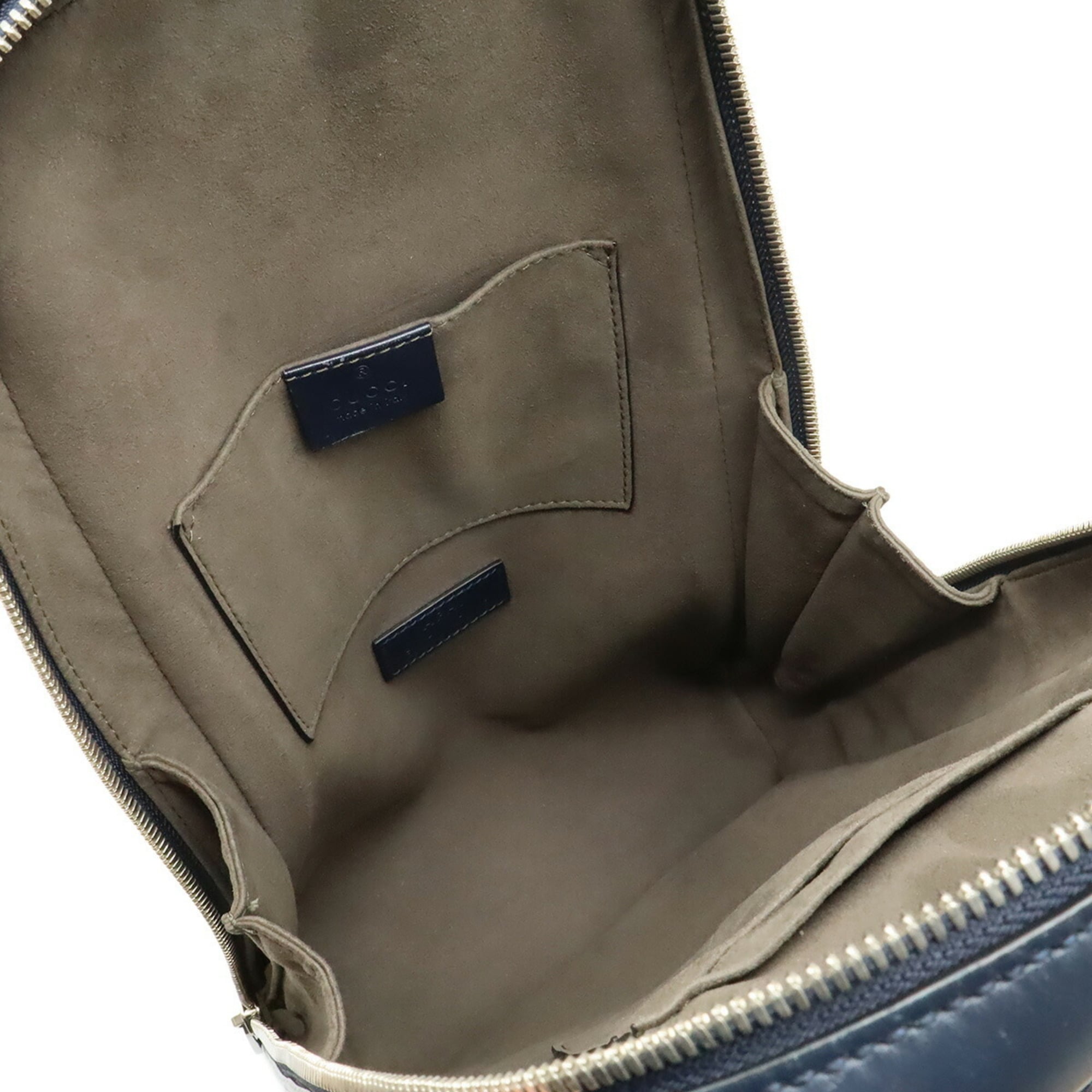 Gucci Navy Leather Shoulder Bag (Pre-Owned)