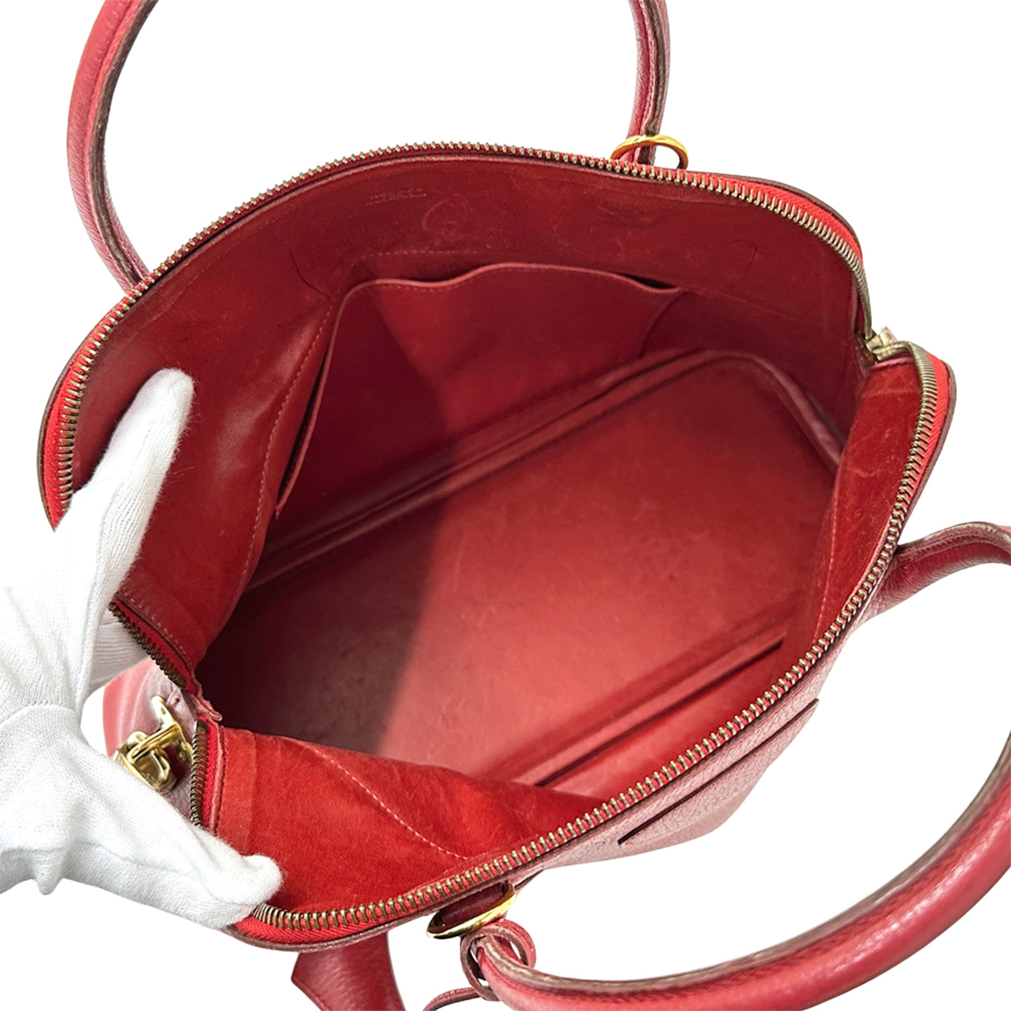Hermes Red Color Ardennes Leather Handbag Shoulder Bag (Pre-Owned)