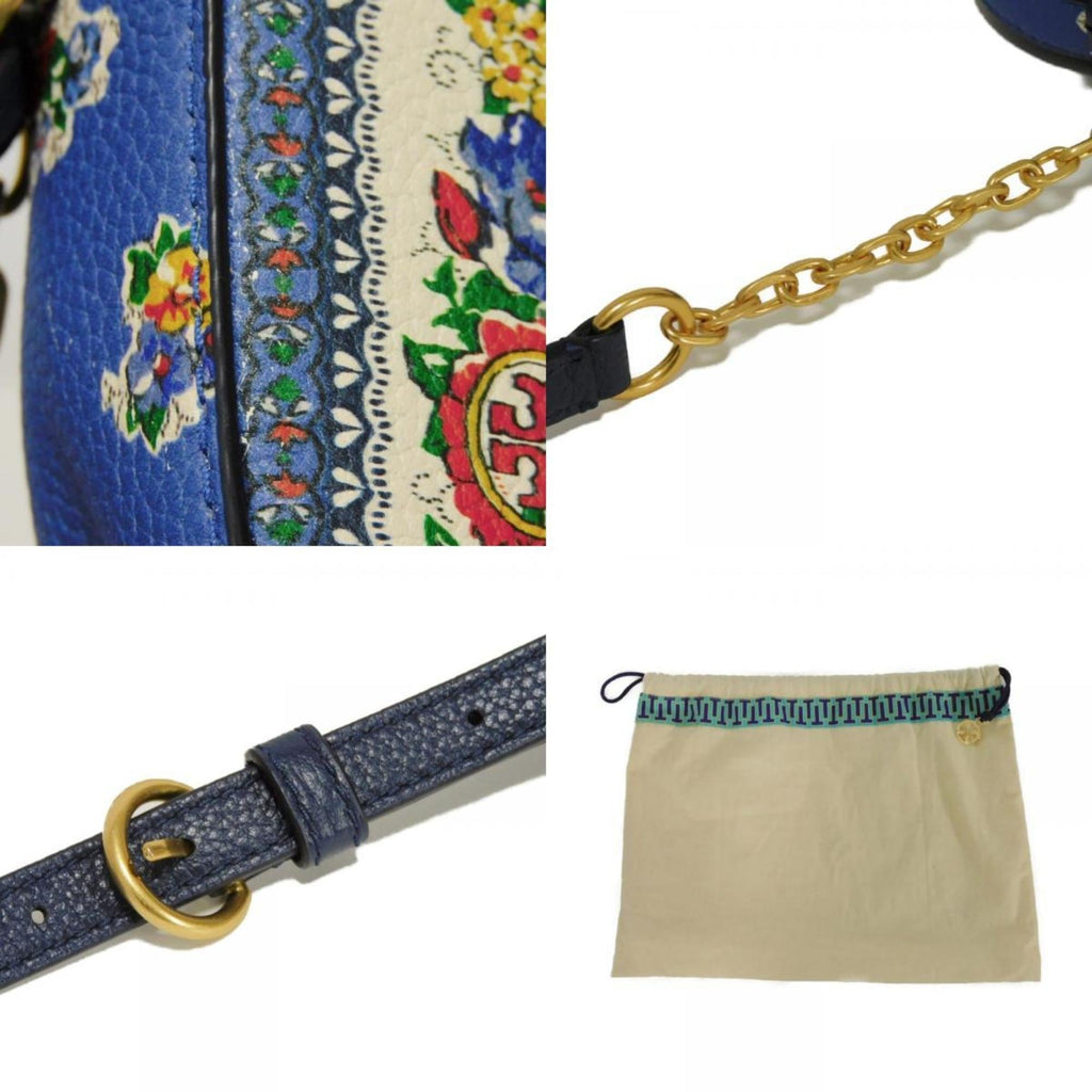 Tory Burch Blue Multi-Color Leather Shoulder Bag (Pre-Owned)