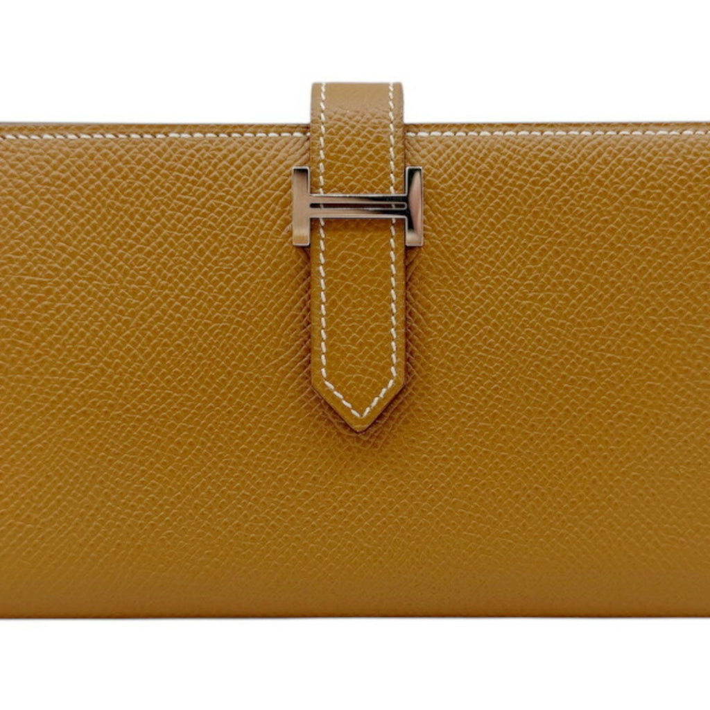 Hermes Gold Epsom Leather Long Wallet (Bi-Fold) (Pre-Owned)
