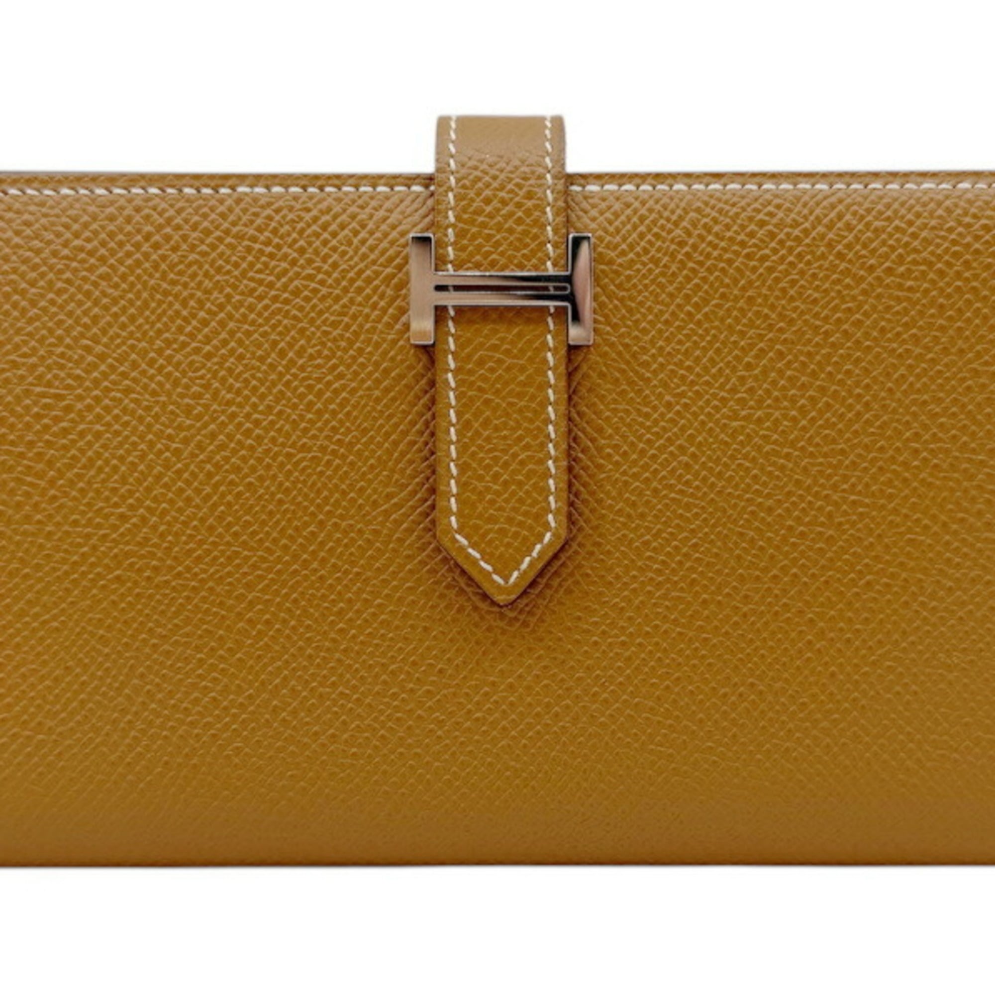 Hermes Gold Epsom Leather Long Wallet (Bi-Fold) (Pre-Owned)