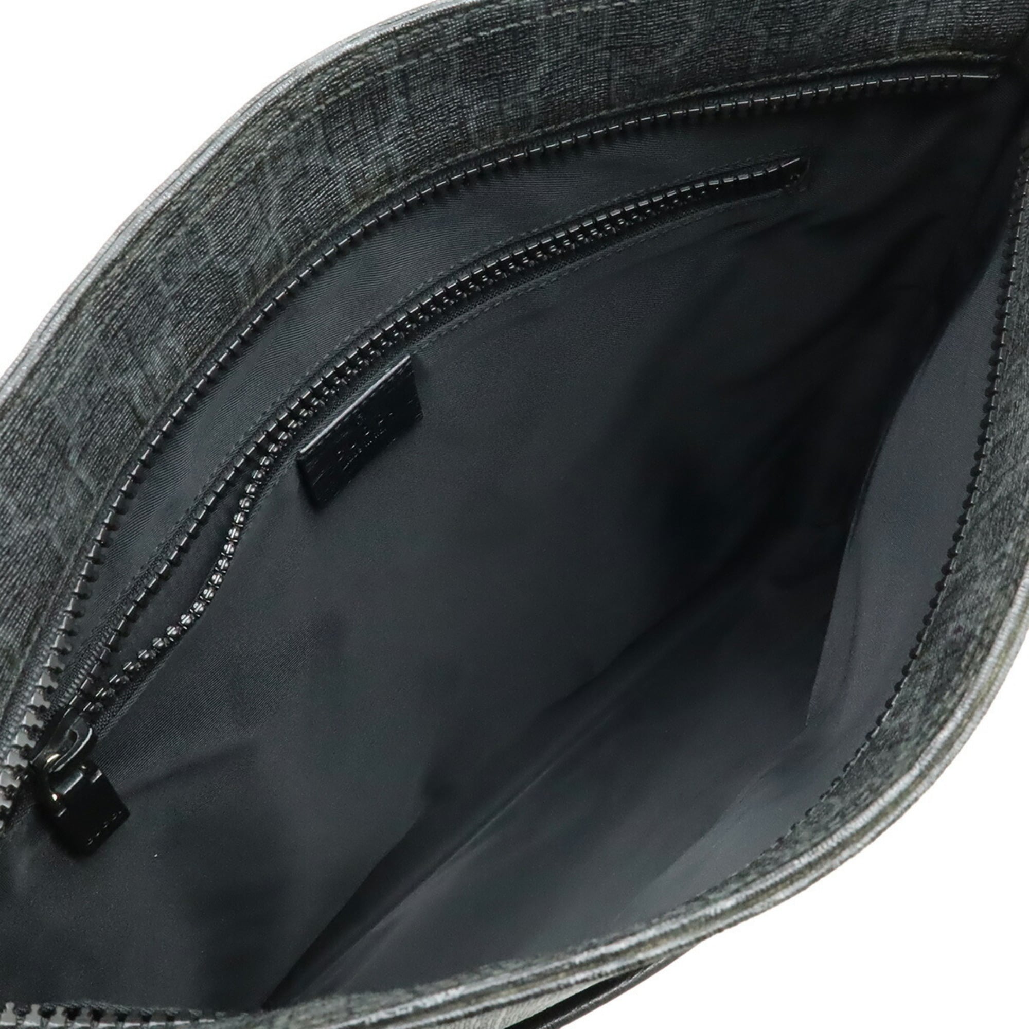 Gucci Gg Plus Black Gray Gg Supreme Leather Shoulder Bag (Pre-Owned)