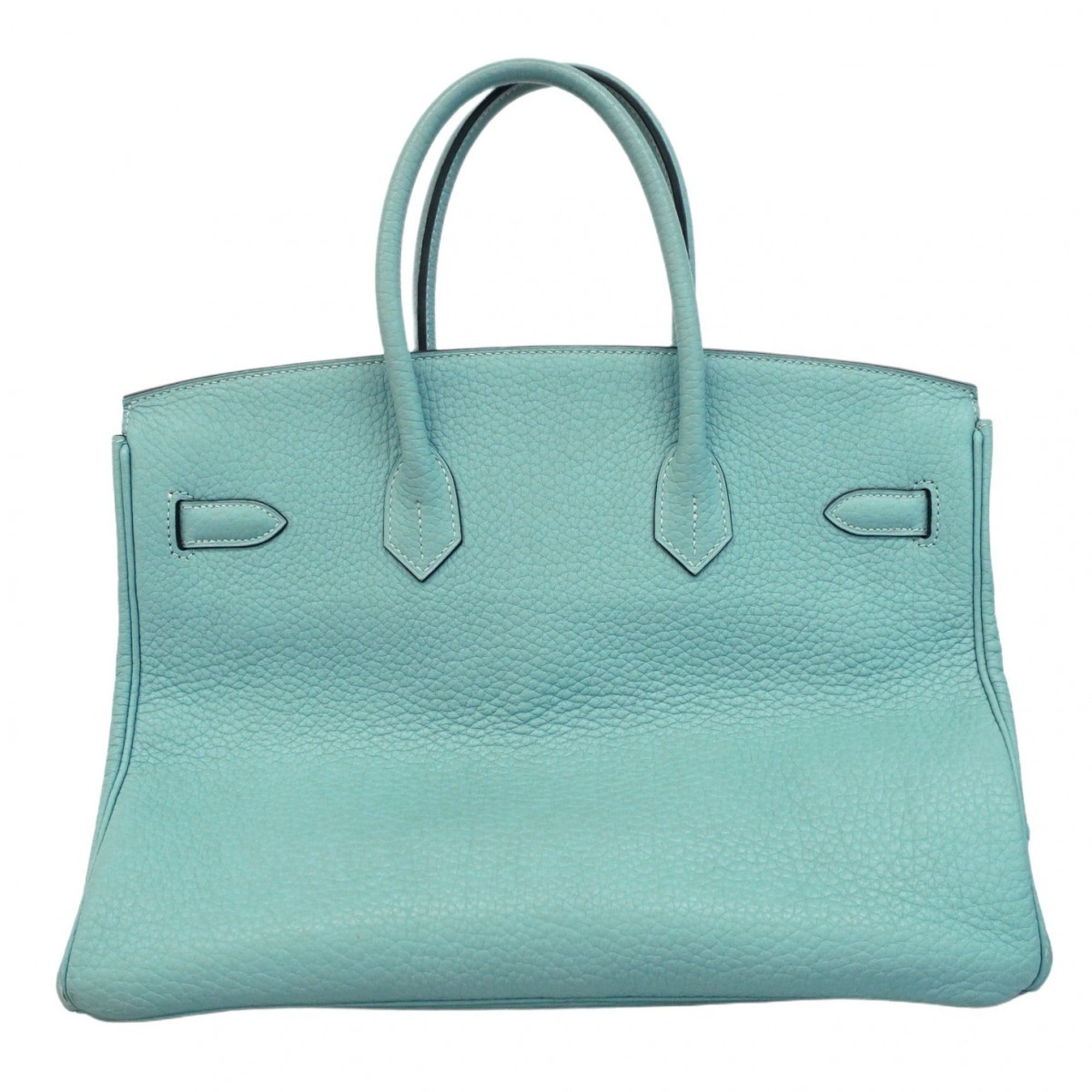 Hermes Ciel Taurillon Clemence Leather Handbag (Pre-Owned)