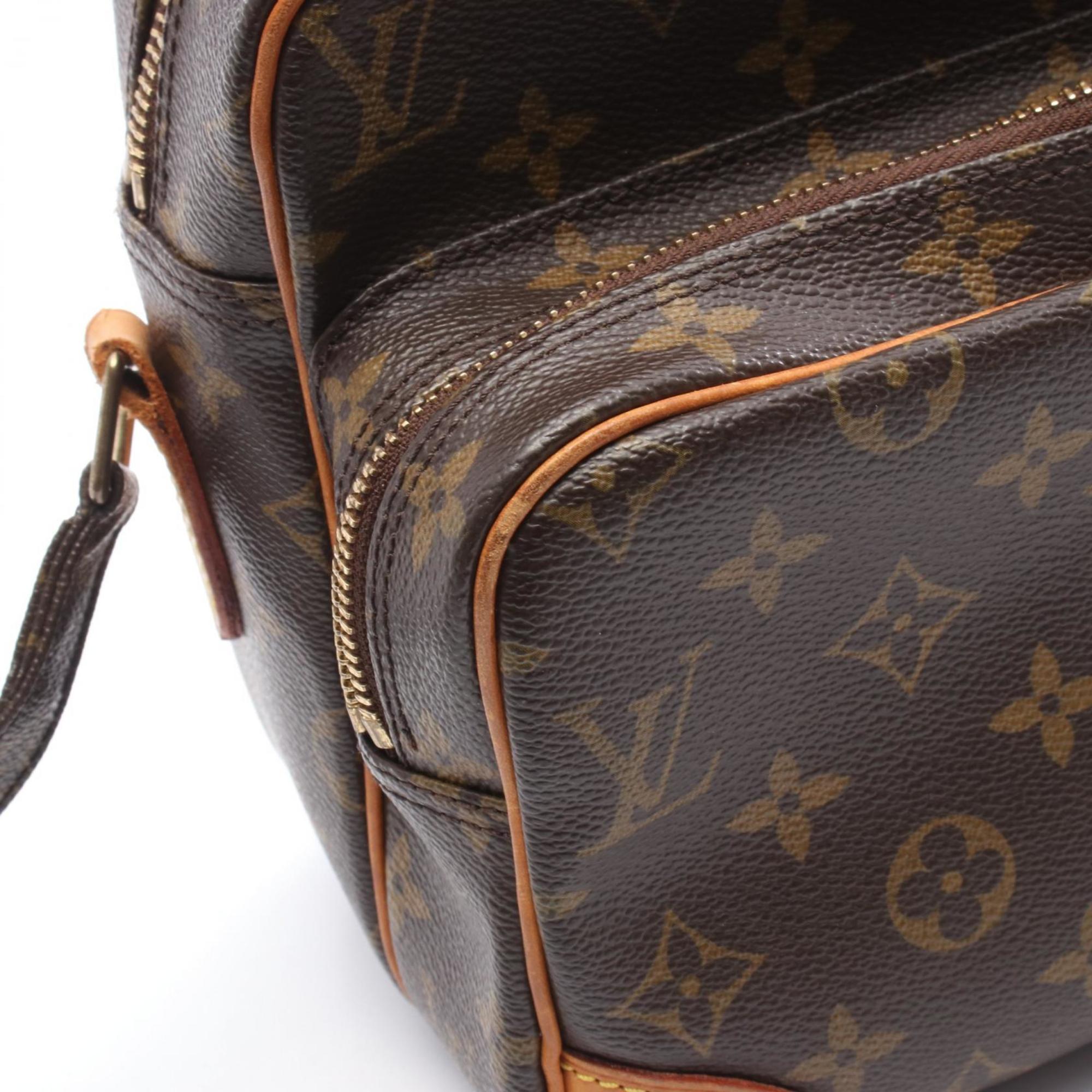 Louis Vuitton Brown Monogram Coated Canvas Leather Shoulder Bag (Pre-Owned)