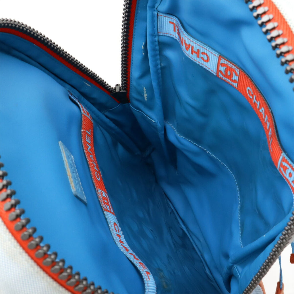 Chanel Sport Light Blue Orange Red Canvas Backpack (Pre-Owned)