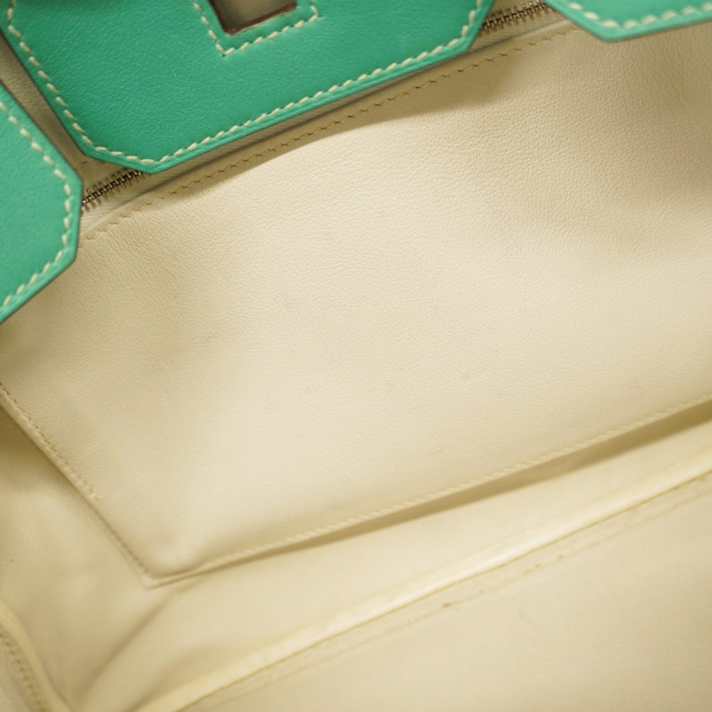 Hermes White Swift Leather Handbag (Pre-Owned)