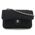 Chanel Matelasse Black Gray Cotton Nylon Eco-Bag Tote Bag (Pre-Owned)