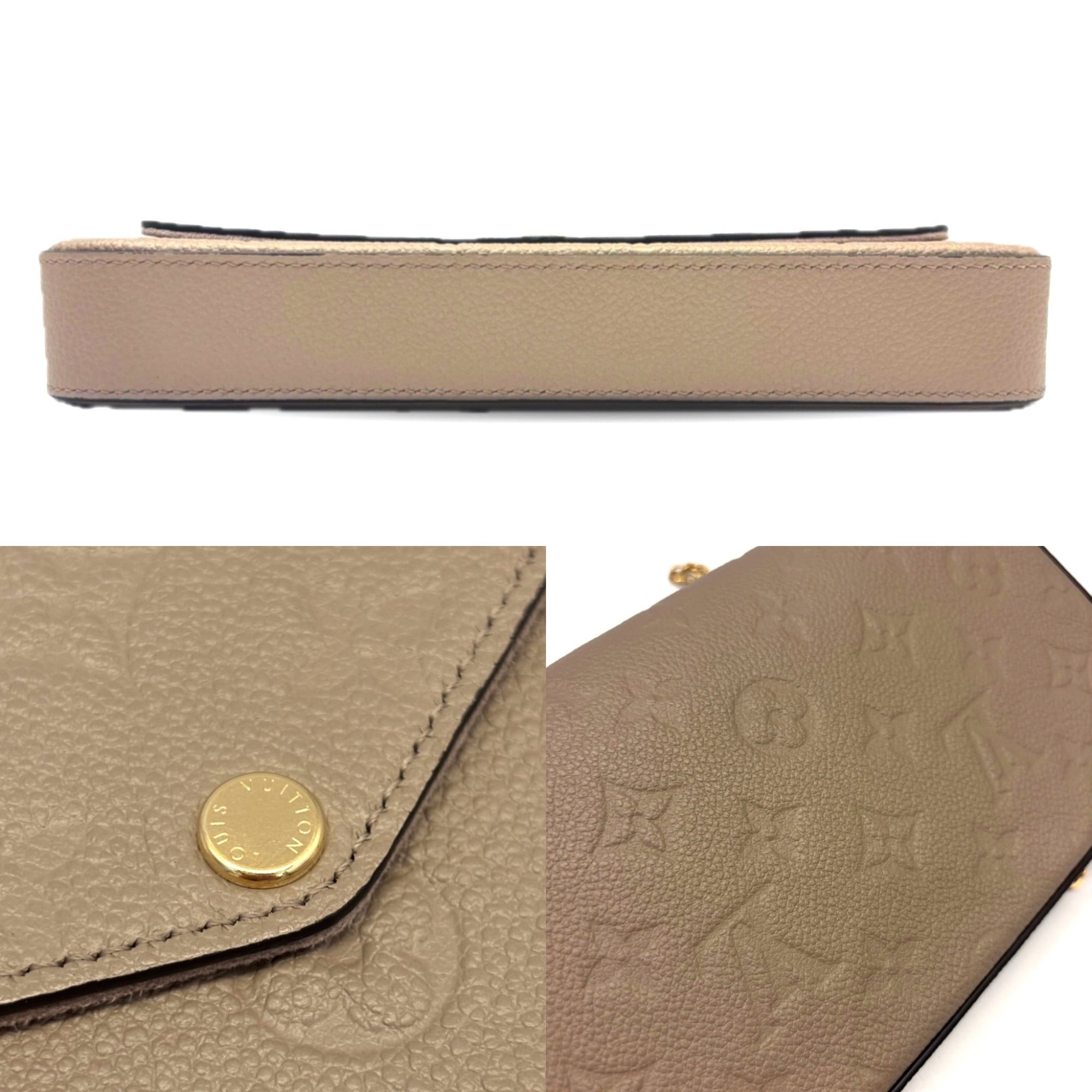 Louis Vuitton Monogram Empreinte Tourterelle Monogram Empreinte Pochette Shoulder Bag (Pre-Owned)