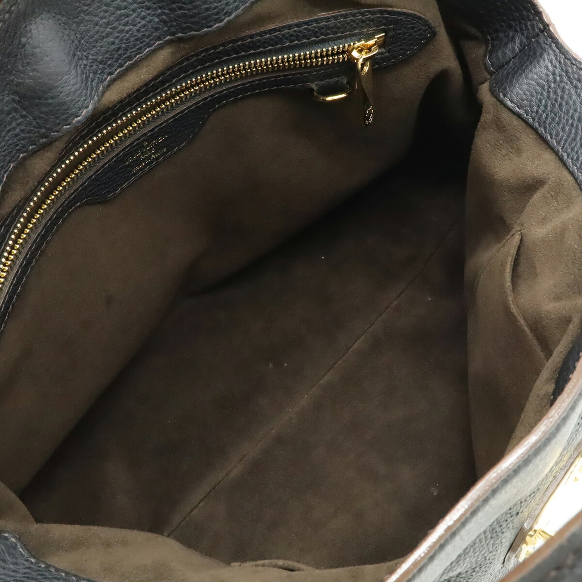 Louis Vuitton Mahina Black Noir Mahina Leather Handbag Tote Bag (Pre-Owned)