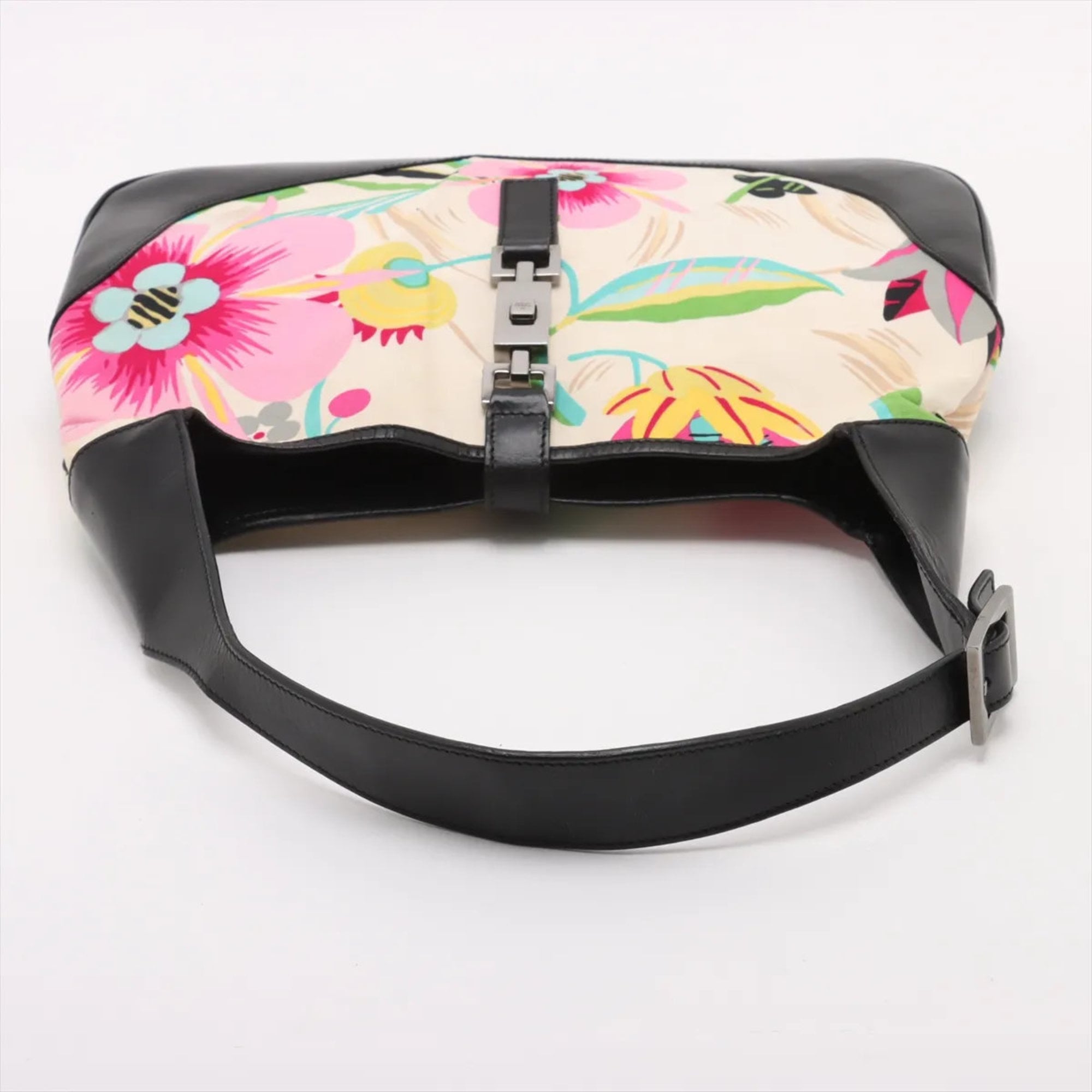 Gucci Multi-Color Leather Canvas Shoulder Bag (Pre-Owned)