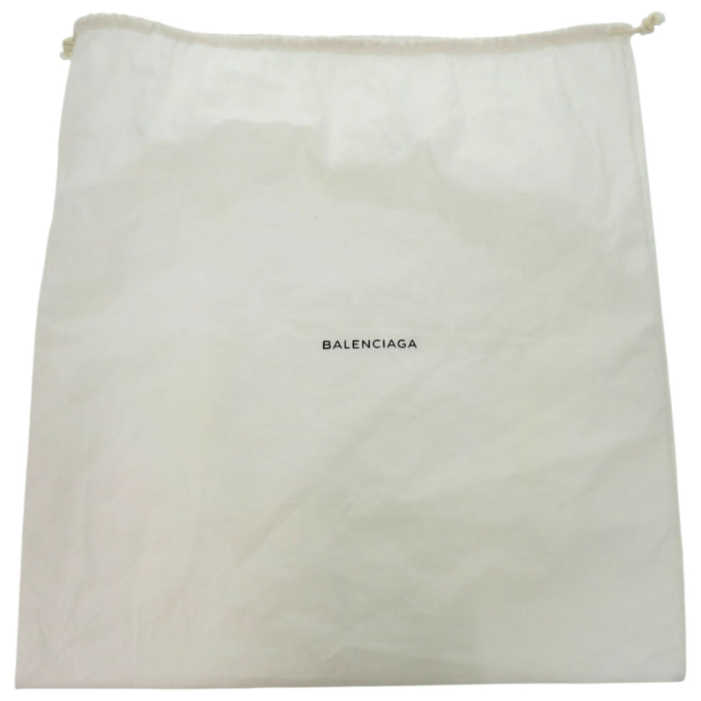 Balenciaga Ivory Navy Canvas Leather Handbag (Pre-Owned)