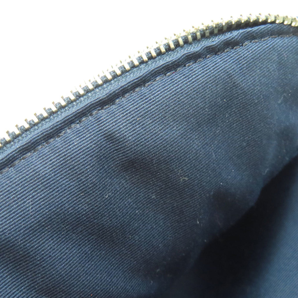 Coach Navy Black Leather Handbag (Pre-Owned)