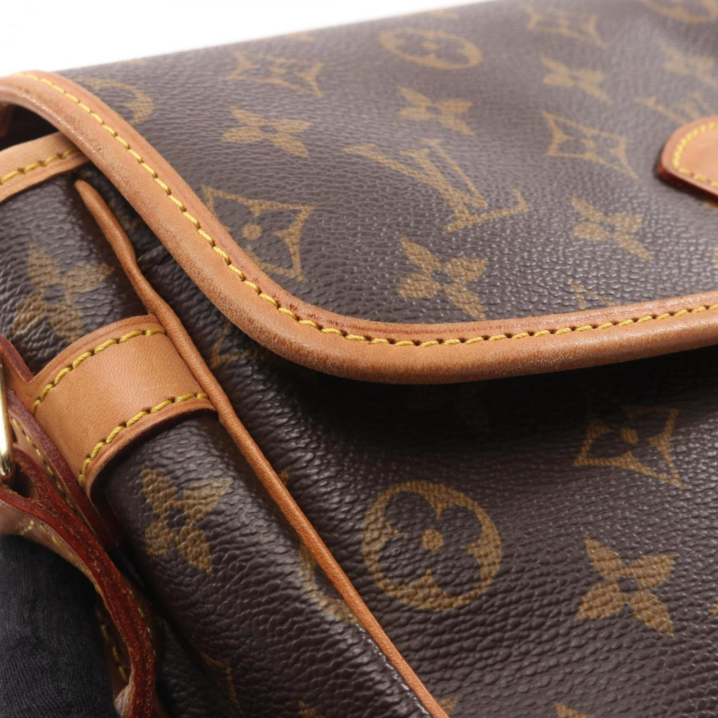 Louis Vuitton Brown Monogram Coated Canvas Leather Shoulder Bag (Pre-Owned)