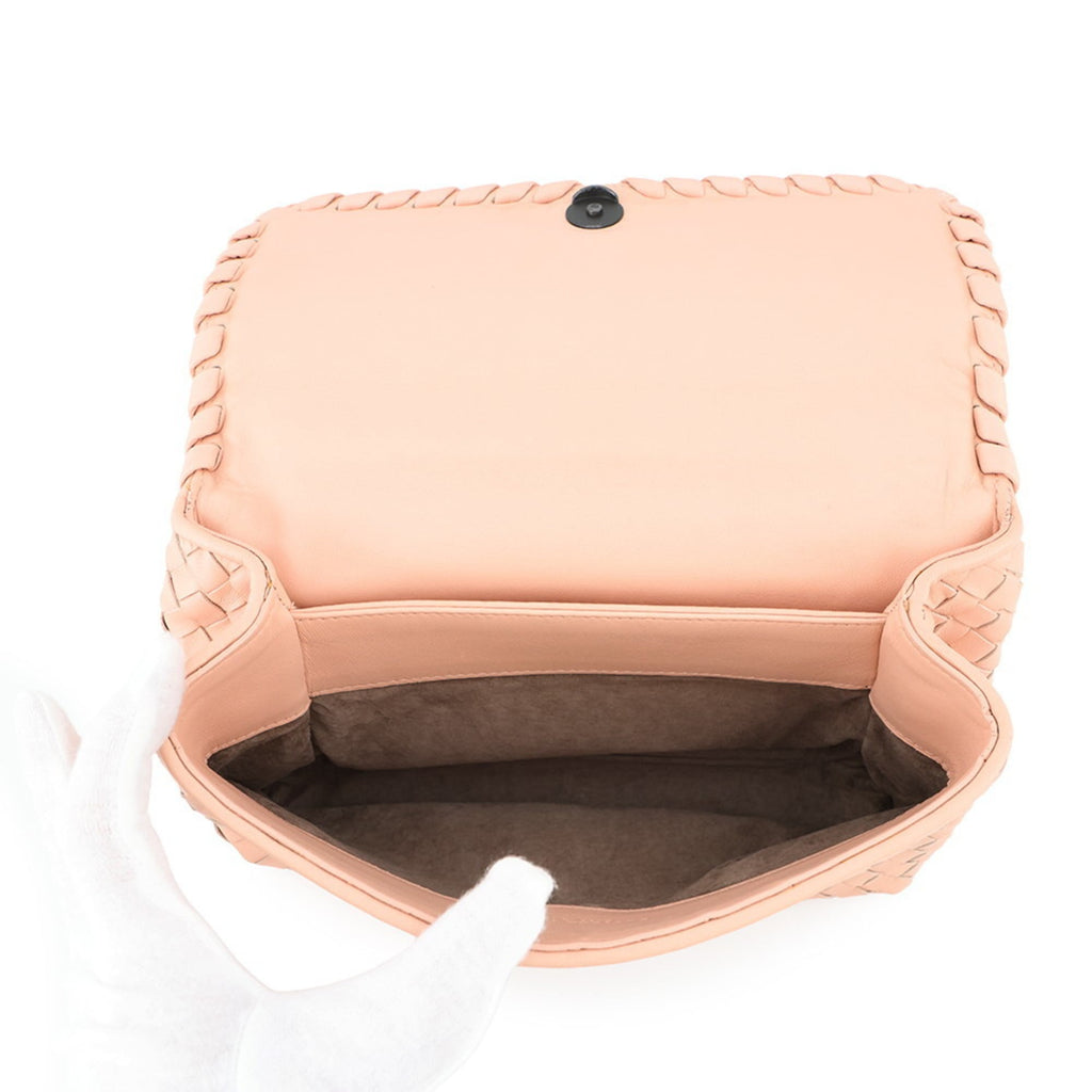 Bottega Veneta Intrecciato Pink Intrecciato Handbag (Pre-Owned)