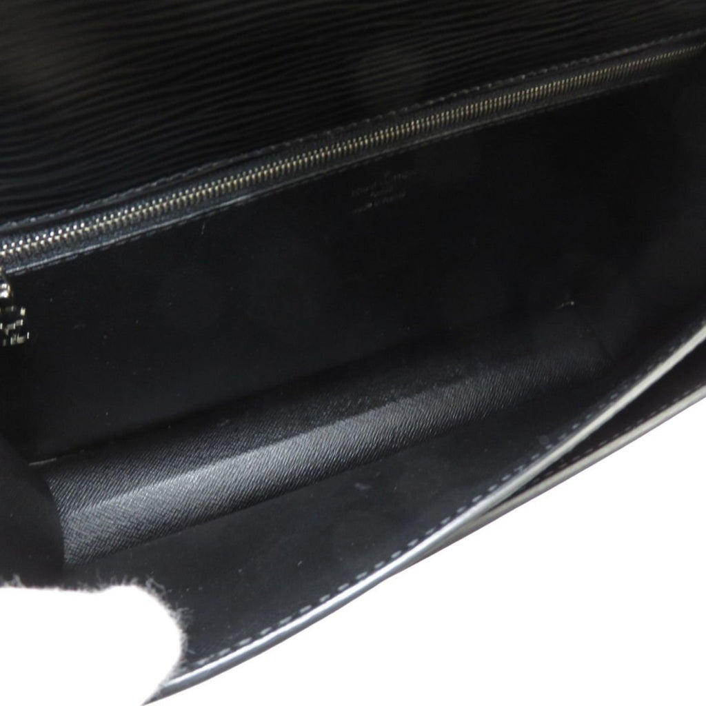 Louis Vuitton Noir Leather Clutch Bag Pochette (Pre-Owned)