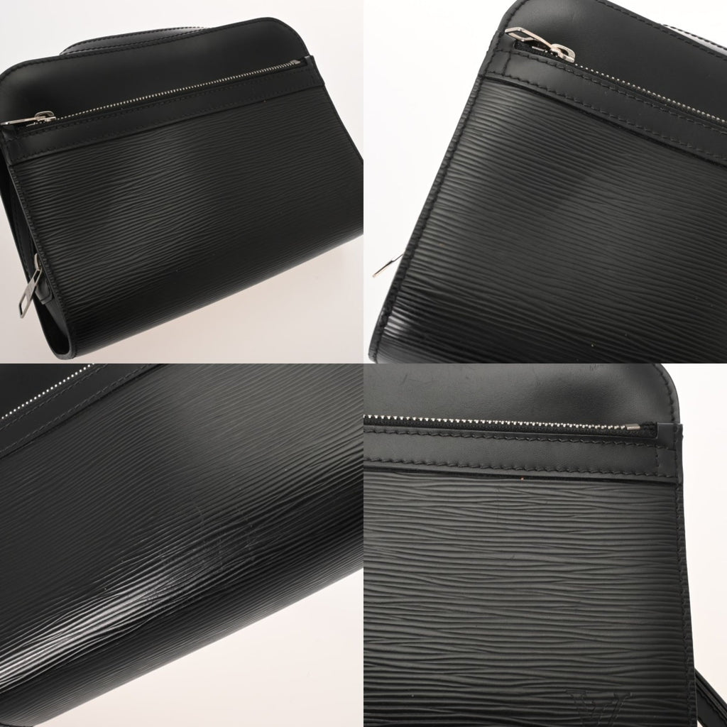 Louis Vuitton Noir Leather Briefcase (Pre-Owned)