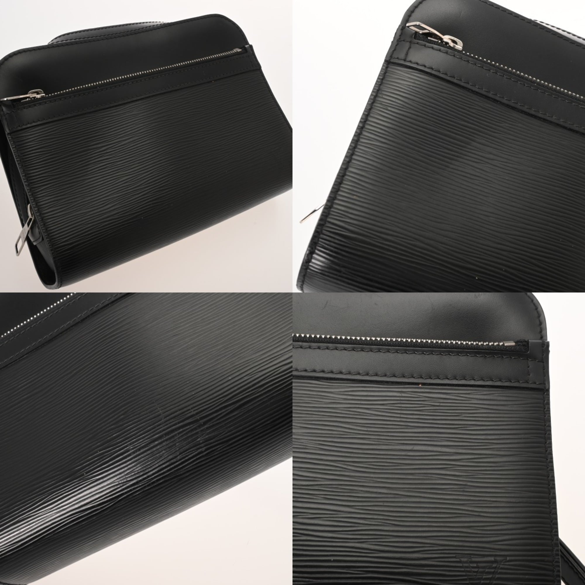 Louis Vuitton Noir Leather Briefcase (Pre-Owned)