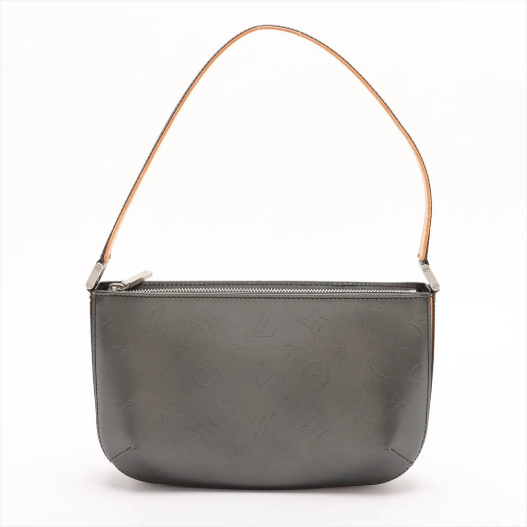 Louis Vuitton Noir Leather Shoulder Bag (Pre-Owned)