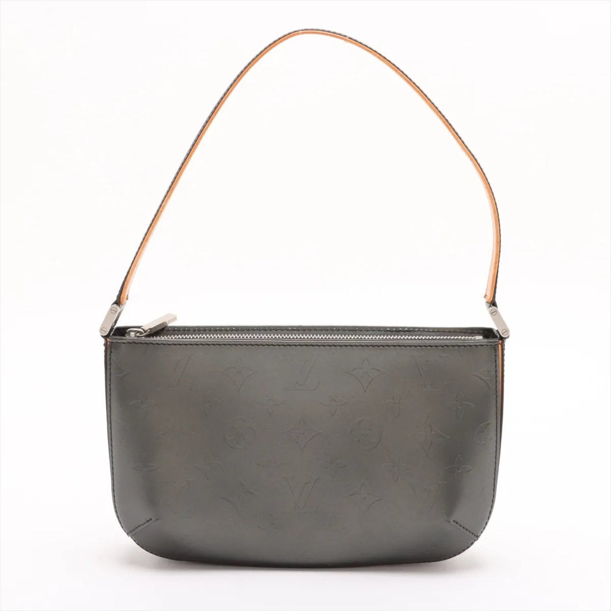 Louis Vuitton Noir Leather Shoulder Bag (Pre-Owned)