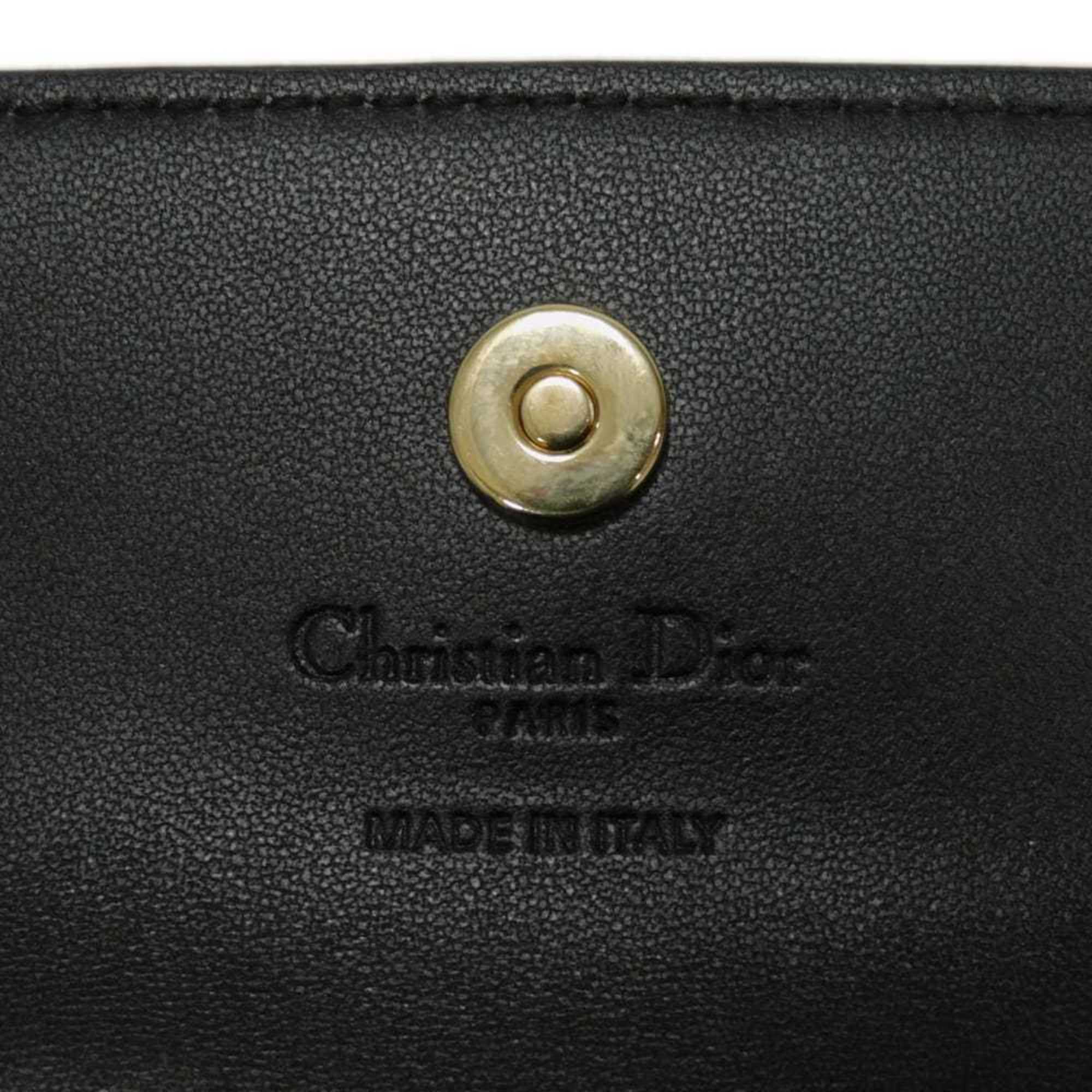 Christian Dior Black Leather Wallet (Bi-Fold) (Pre-Owned)