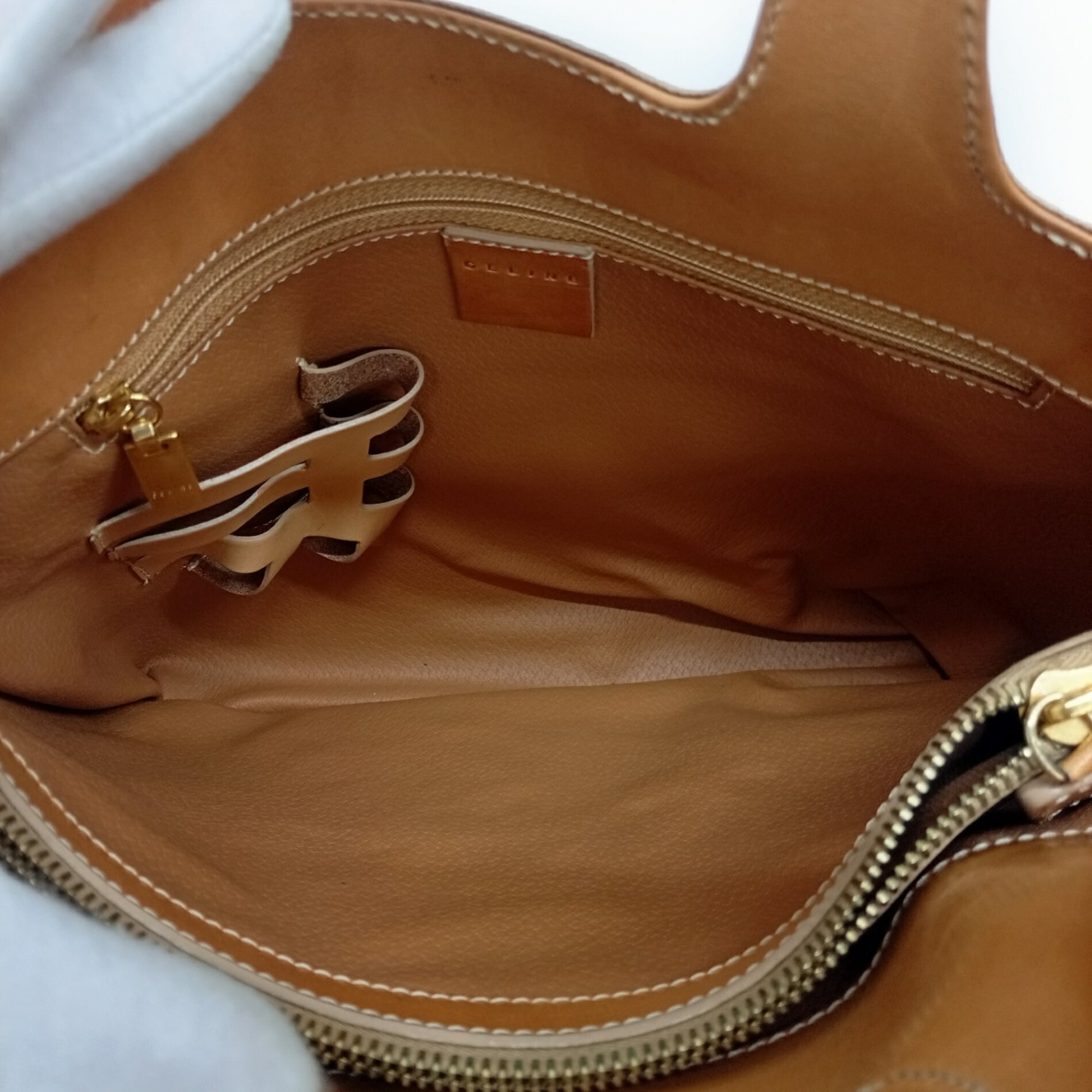Celine Beige Brown Pvc Leather Handbag Tote Bag (Pre-Owned)