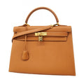 Hermes Gold Courchevel Leather Handbag (Pre-Owned)