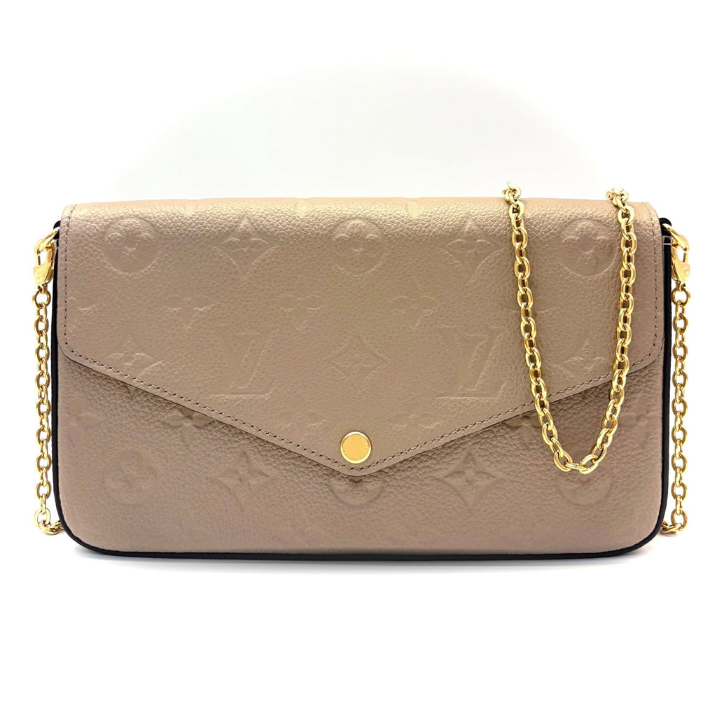 Louis Vuitton Monogram Empreinte Tourterelle Monogram Empreinte Pochette Shoulder Bag (Pre-Owned)
