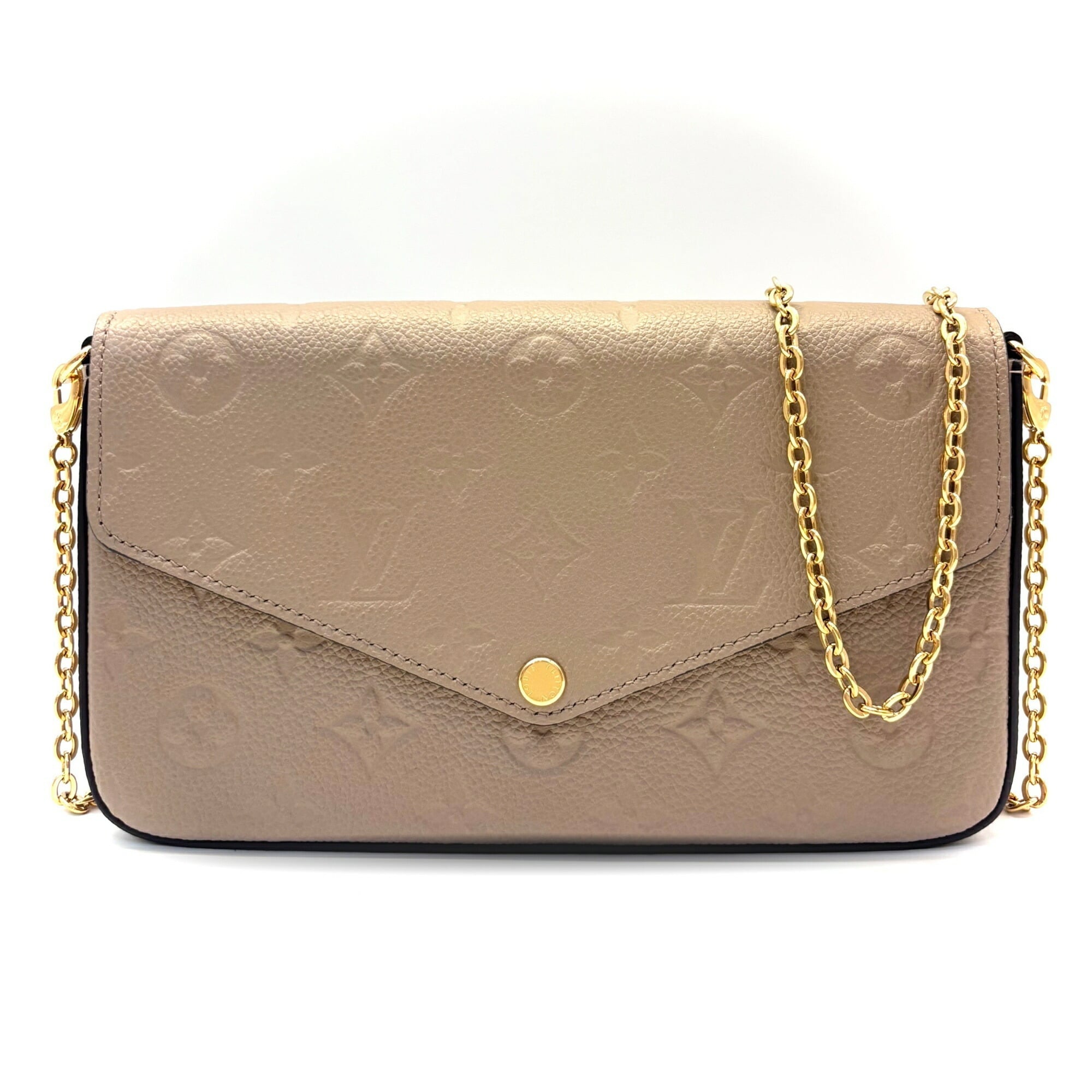 Louis Vuitton Monogram Empreinte Tourterelle Monogram Empreinte Pochette Shoulder Bag (Pre-Owned)