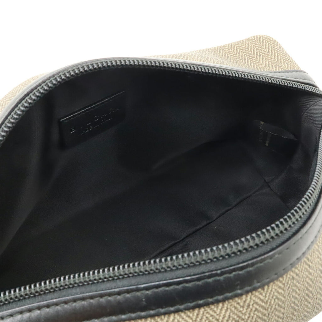 Bvlgari Black Grayish Pvc Leather Pouch (Pre-Owned)